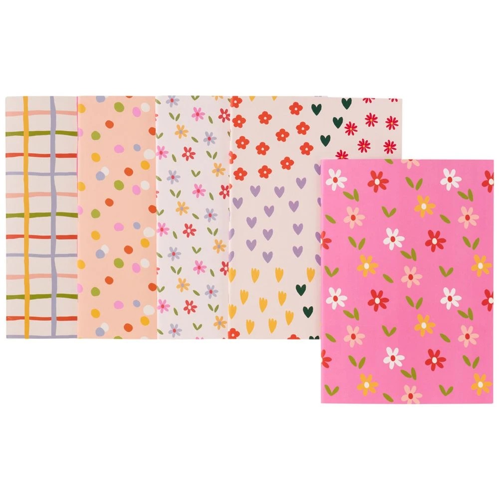 3 Studymate A4 Exercise Book Floral 96 Page 5 Pack, 3 of 3