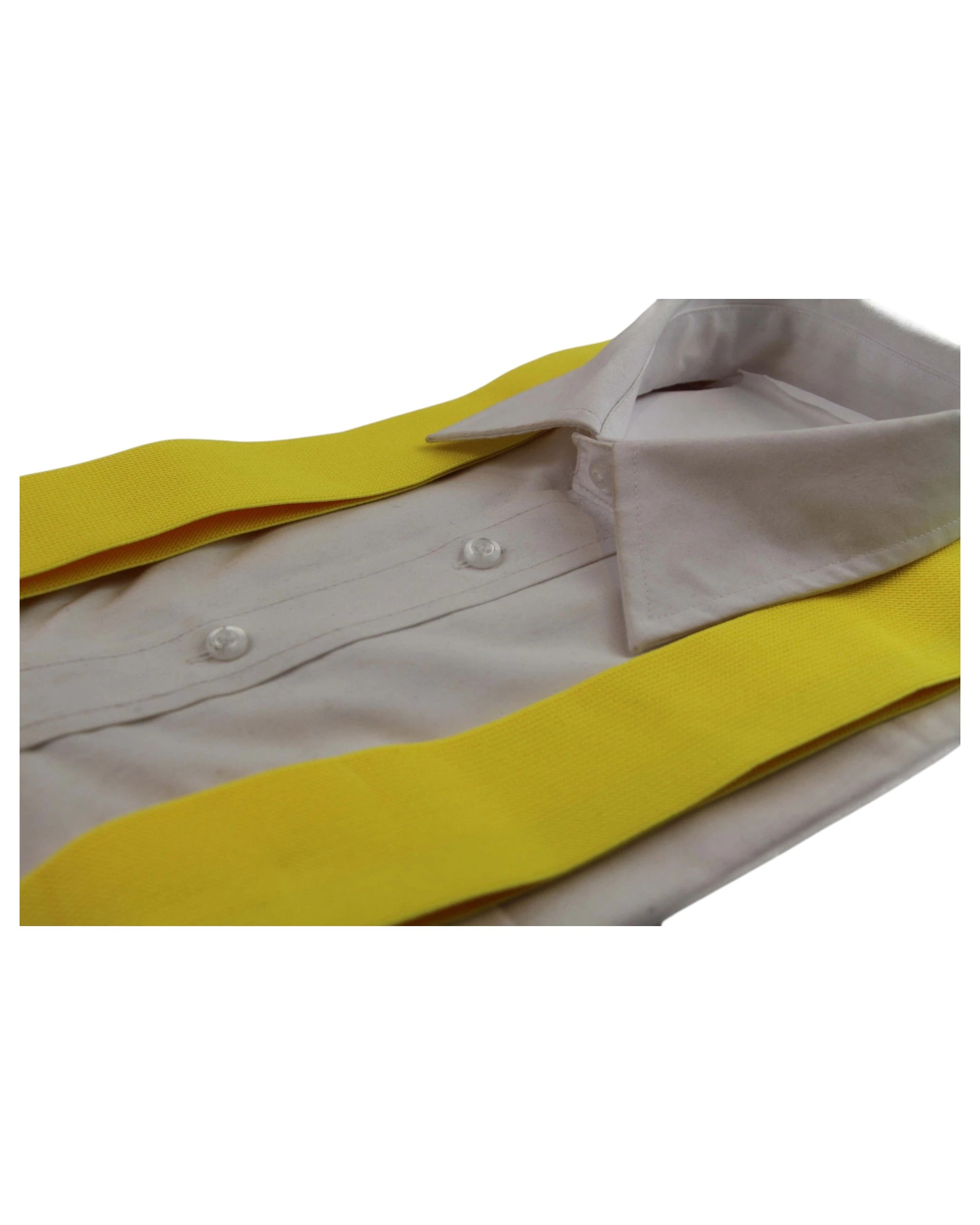 3 Zasel Mens Adjustable Extra Wide Heavy Duty 120cm Suspenders - Yellow, 3 of 3