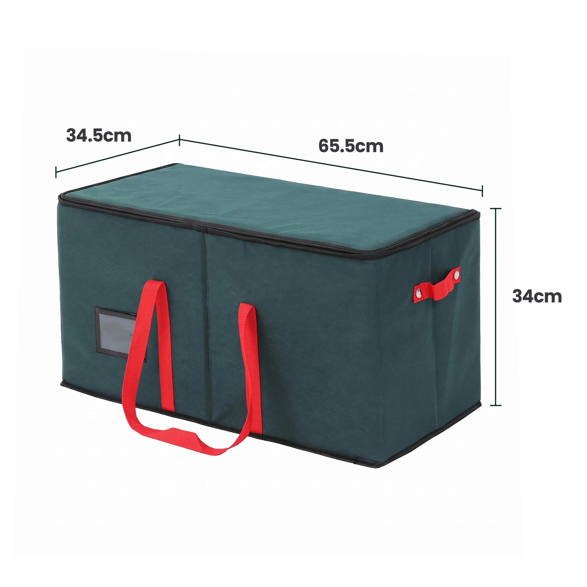 2 Jingle Jollys Christmas Baubles Storage Box 128 Slots Decor Ornaments Container - Green, 2 of 8