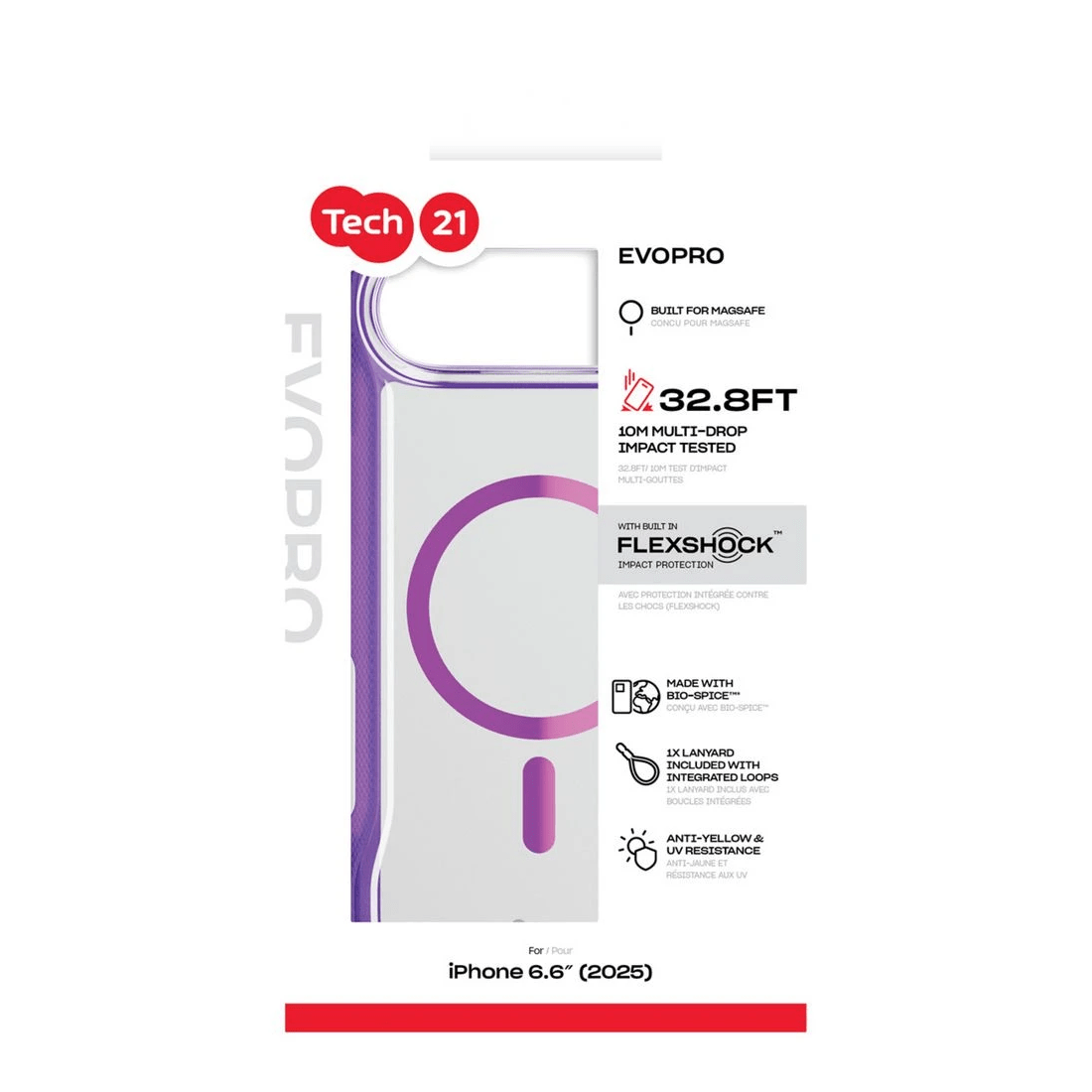 5 Tech21 EvoPro iPhone Air MagSafe Case Purple/Pink, 5 of 5