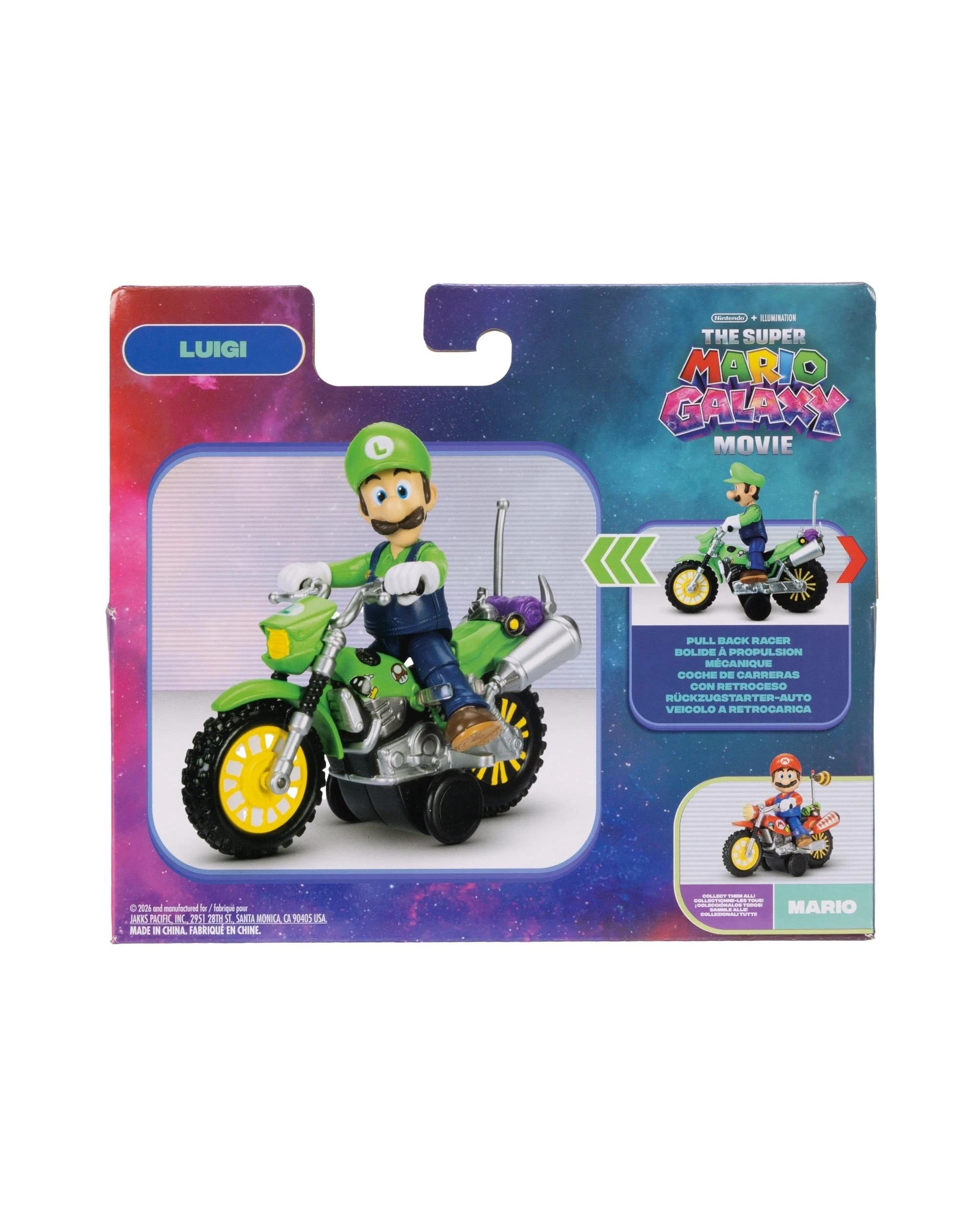10 The Super Mario Galaxy Movie Pull Back Racer Luigi Figure, 10 of 10