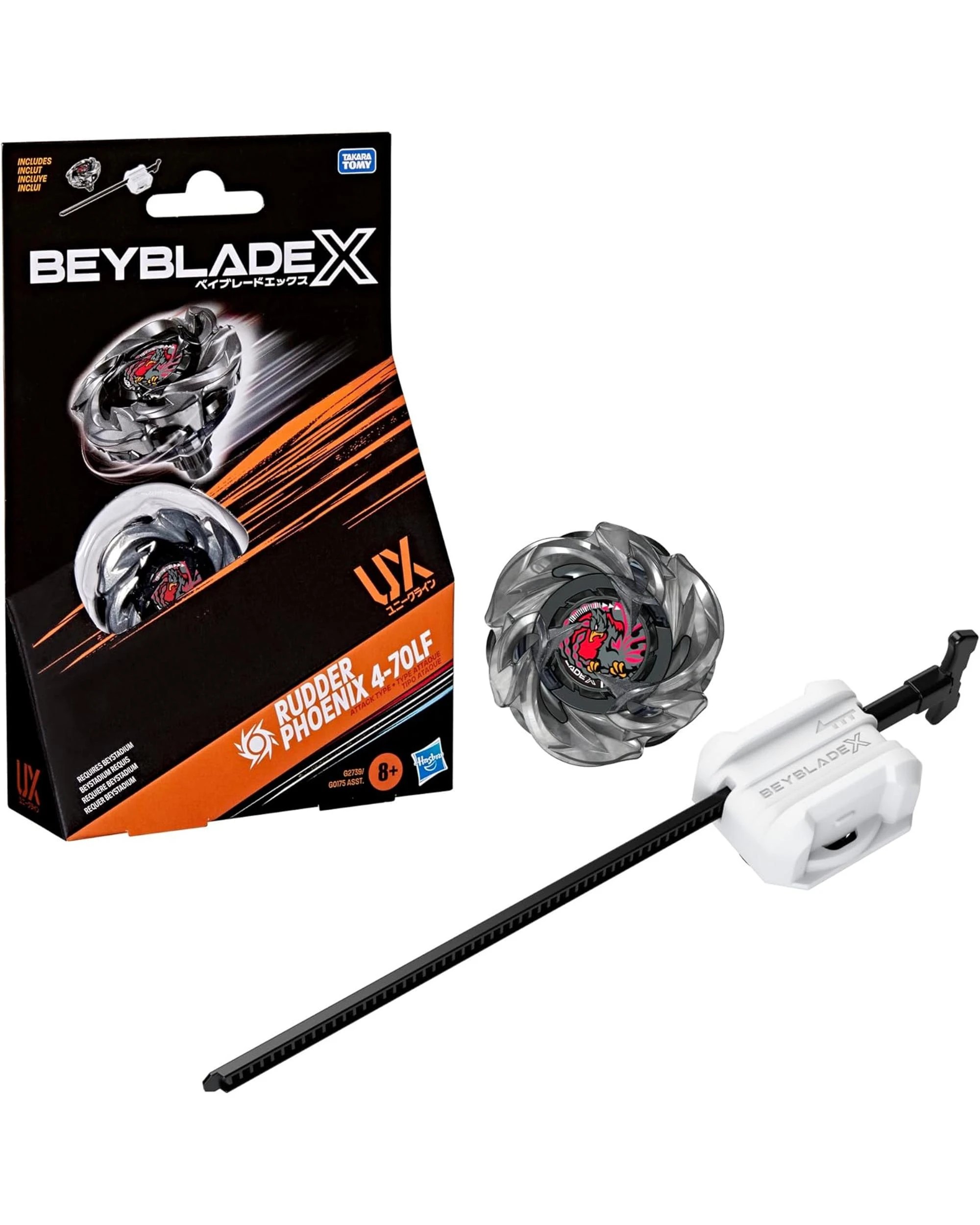 1 Beyblade X UX Starter Pack Rudder Phoenix 4-70LF, 1 of 5