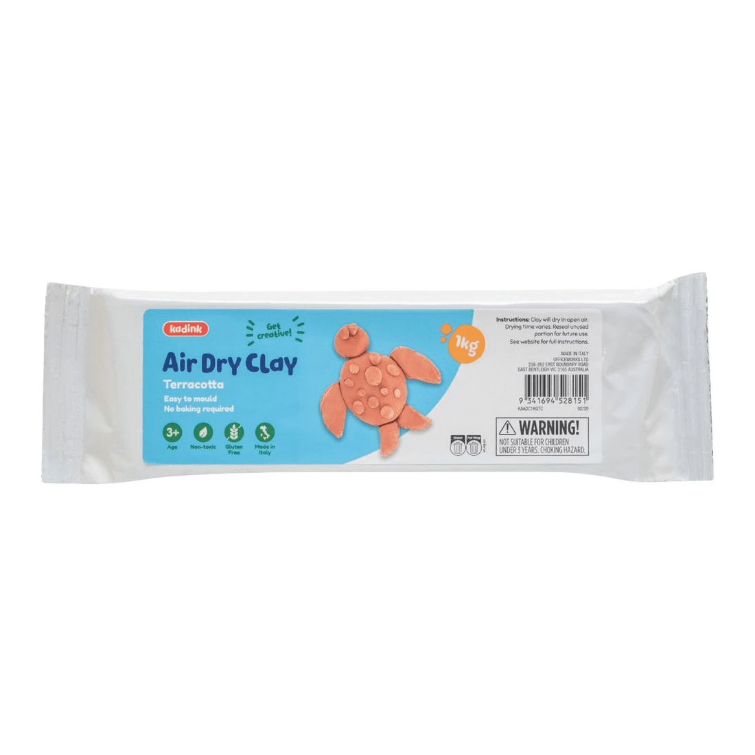 1 Kadink Air Drying Clay 1kg Terracotta, 1 of 7