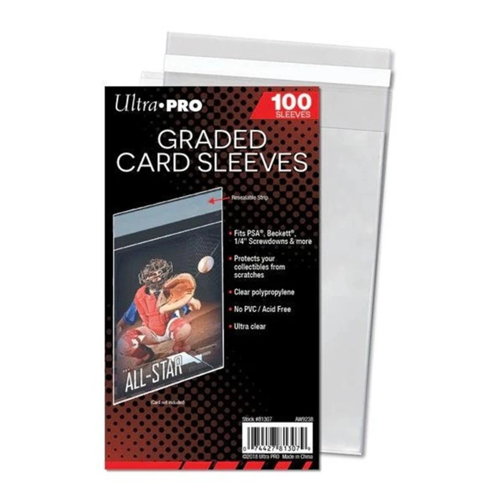 1 Ultra Pro TCG - Graded Card Sleeves Resealable - 100 Pack, 1 of 1