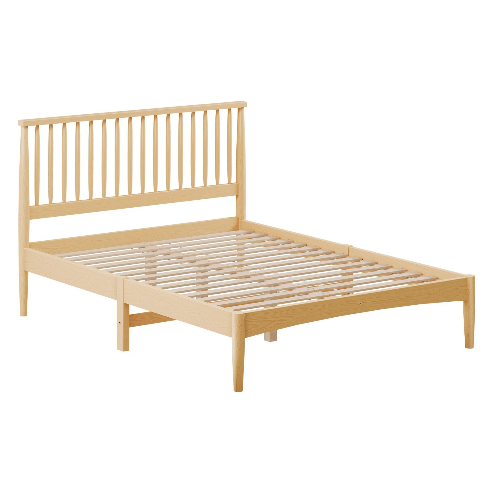 10 Alfordson Bed Frame Wooden Queen Size Timber Base Foundation Caelus - Natural, 10 of 10