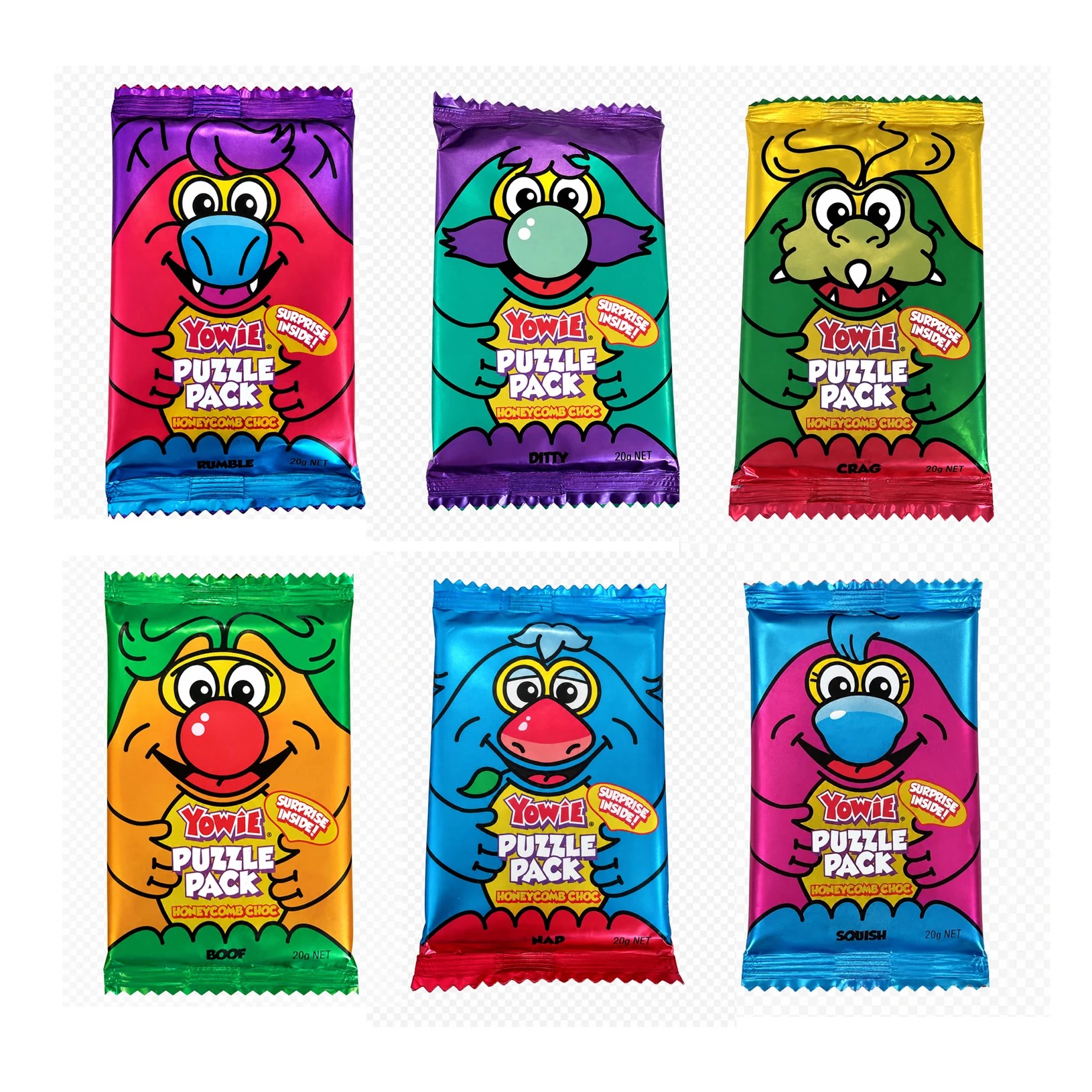 1 Yowie Puzzle Pack Honeycomb Choc 20g - Assorted, 1 of 10