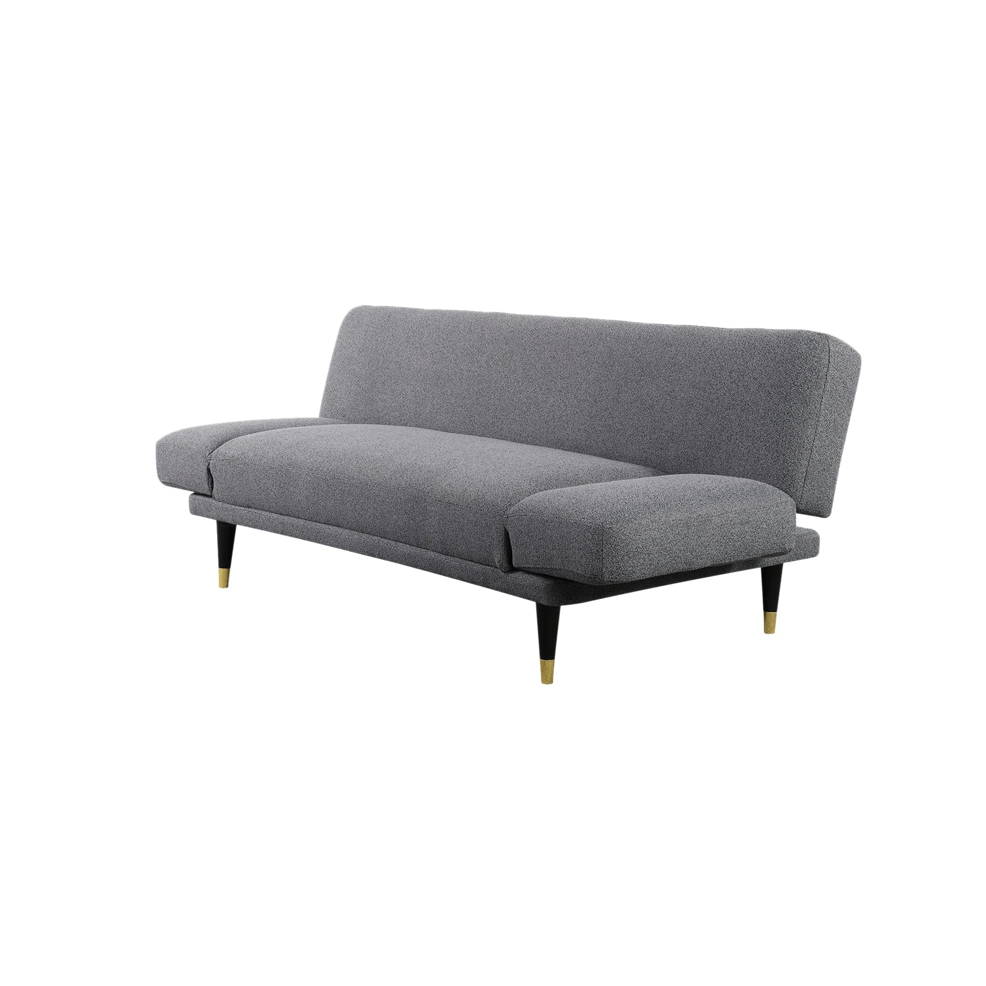 1 Foret Sofa Bed Futon Recliner Fabric Lounge Couch Convertible Grey 3-seater, 1 of 6