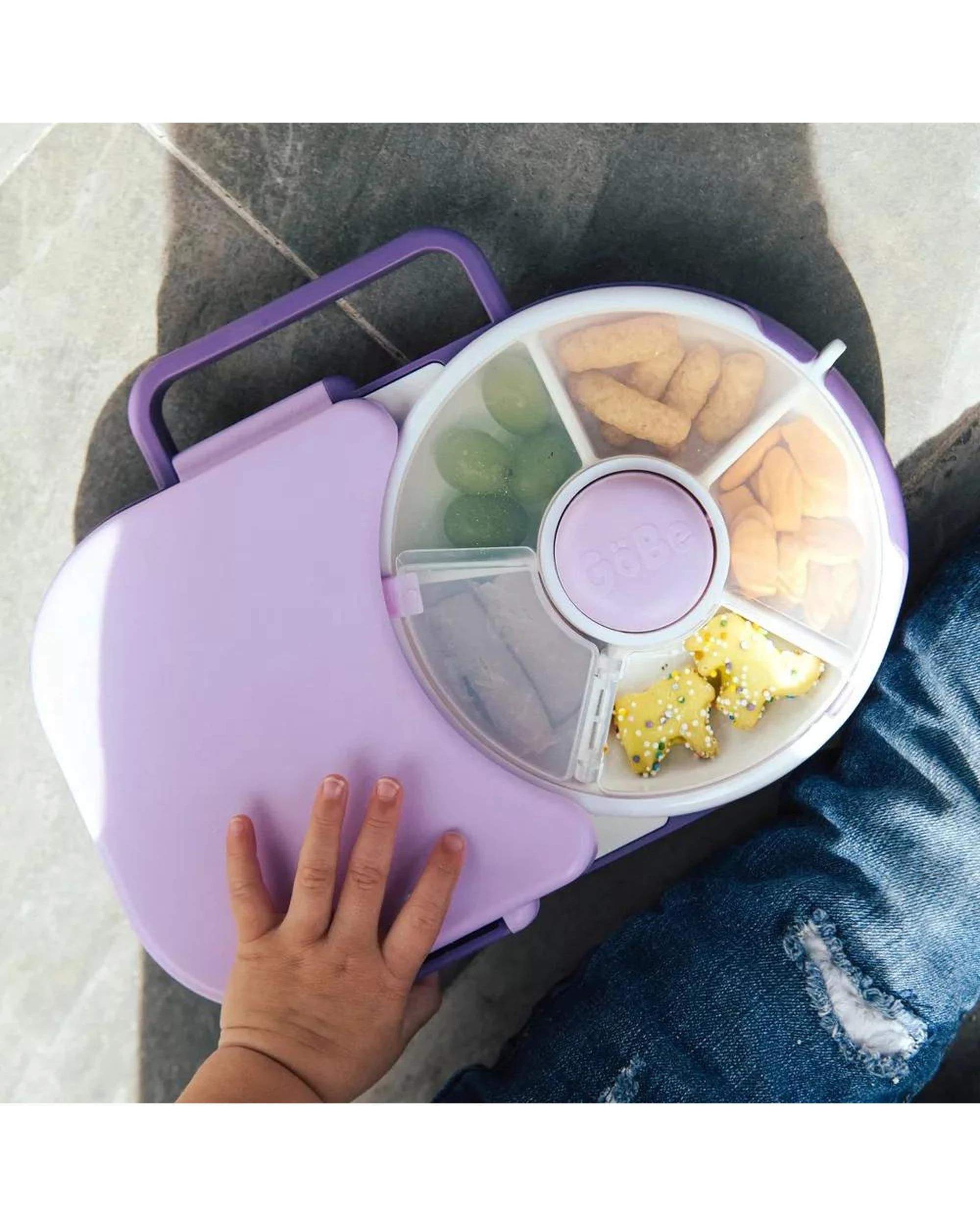 3 GoBe 2in1 Lunchbox With Original Snack Spinner - Purple, 3 of 3