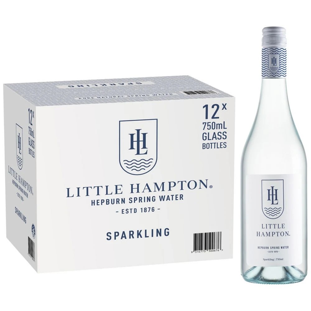 1 Little Hampton Sparkling Water Glass Bottle 750mL 12 Pack, 1 of 3