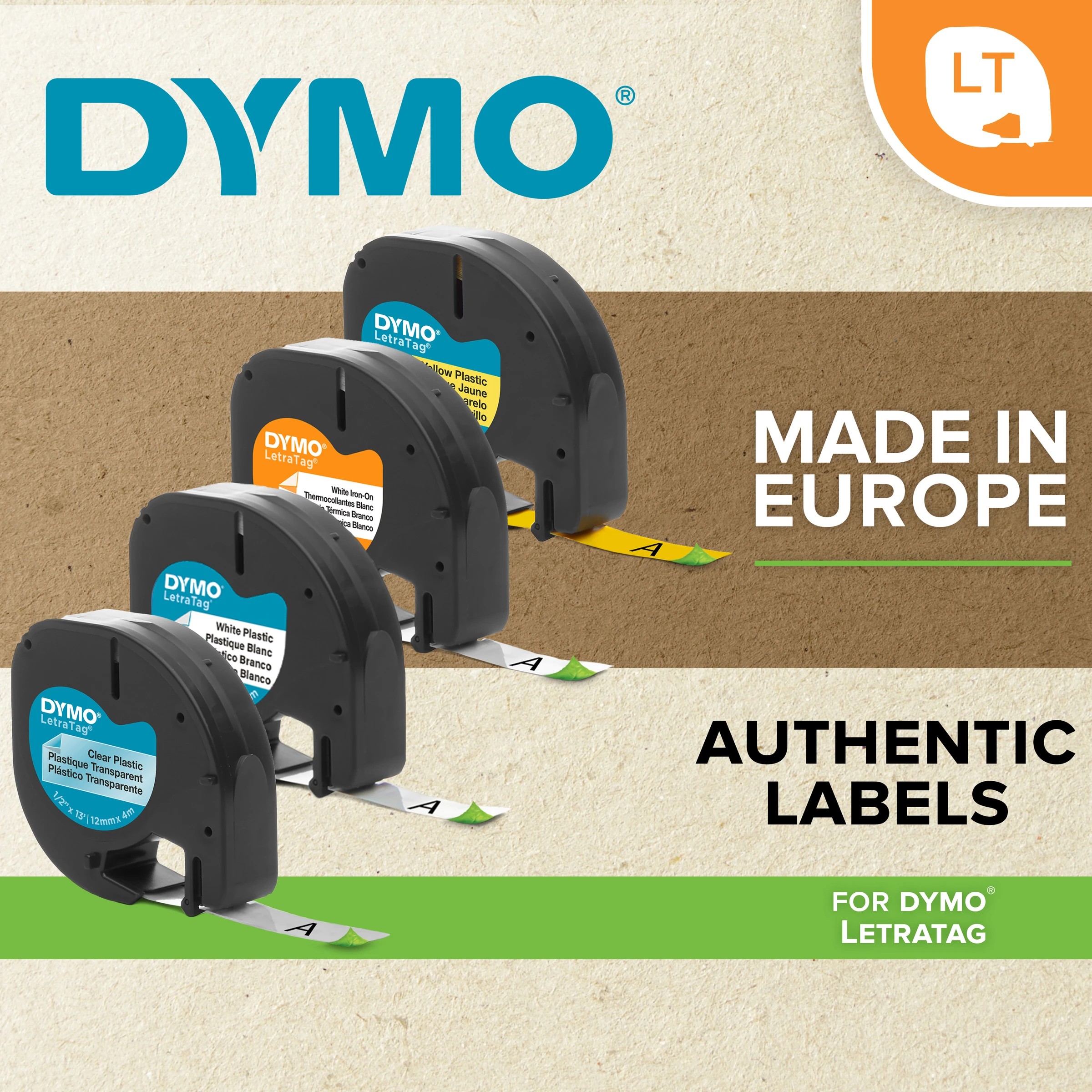 6 DYMO LetraTag Plastic Tape - White, 6 of 8