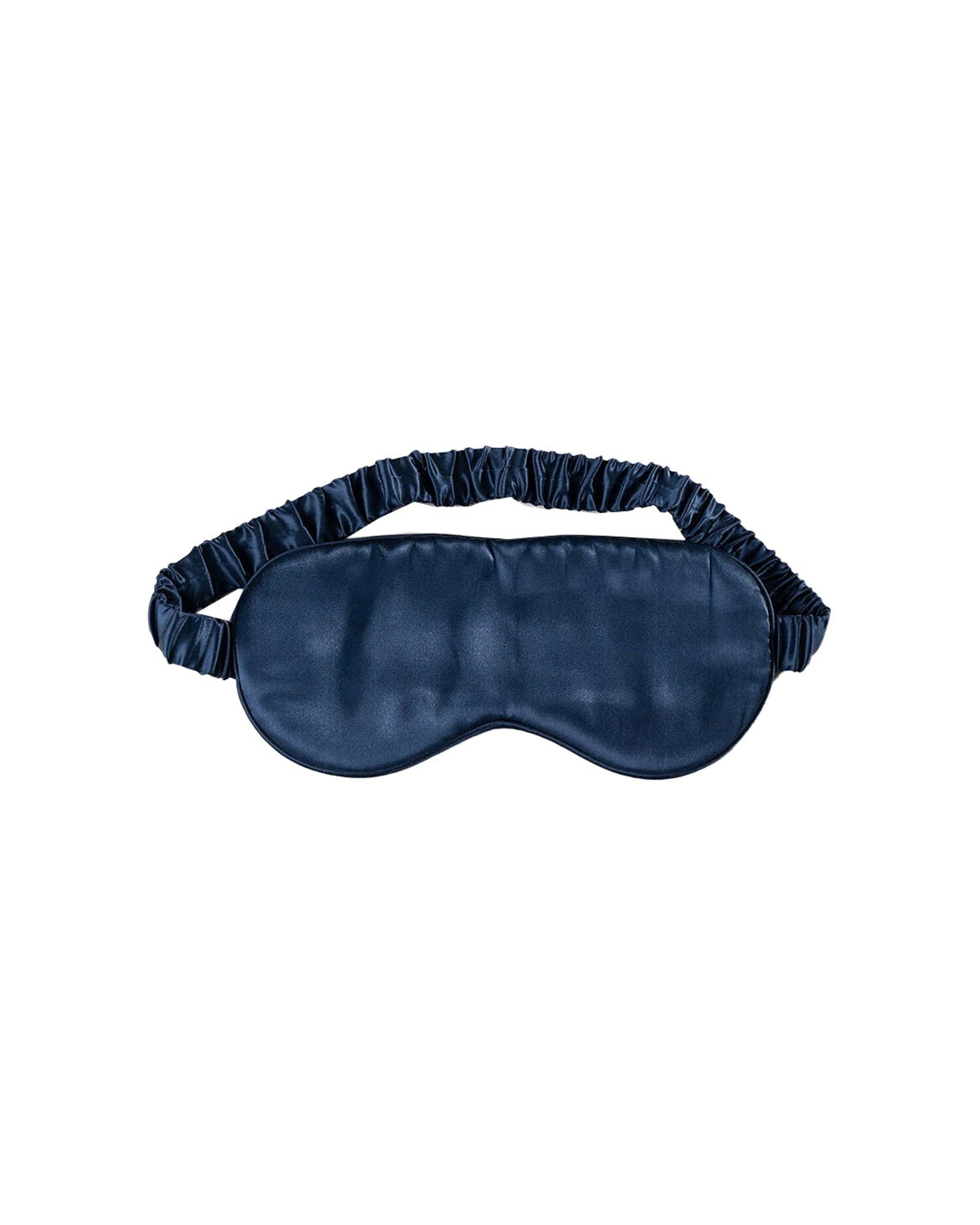 1 Canningvale Beautysilks Eye Mask Light-Blocking Sleep Aid Champagne - Blue, 1 of 3
