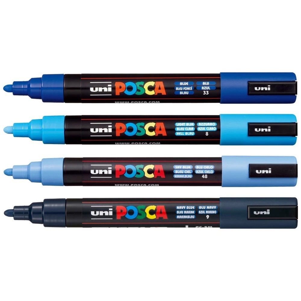 2 Posca PC-5M Paint Marker Blue 4 Pack, 2 of 10