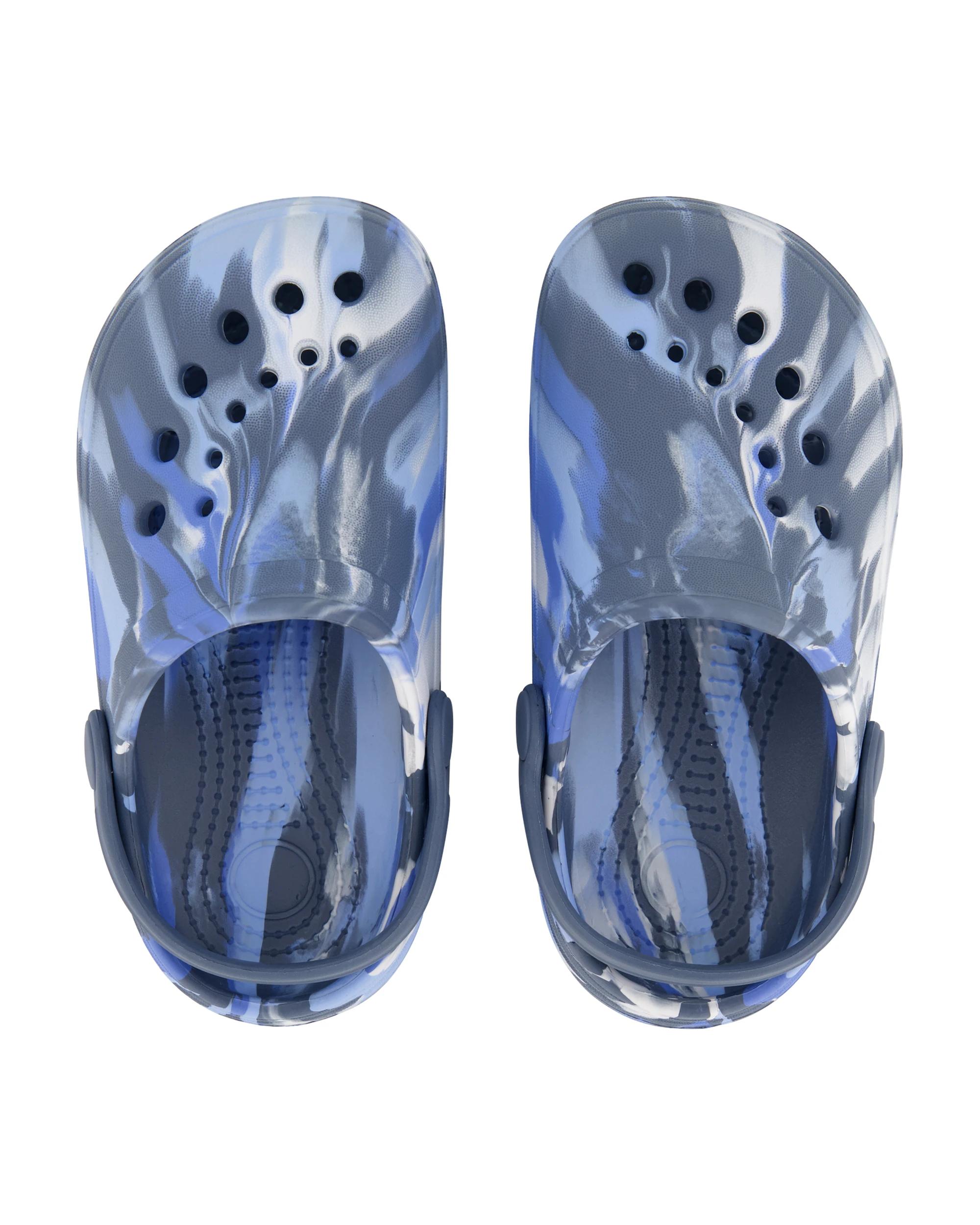 3 Junior Slip On Clogs Bluemarble, 3 of 4