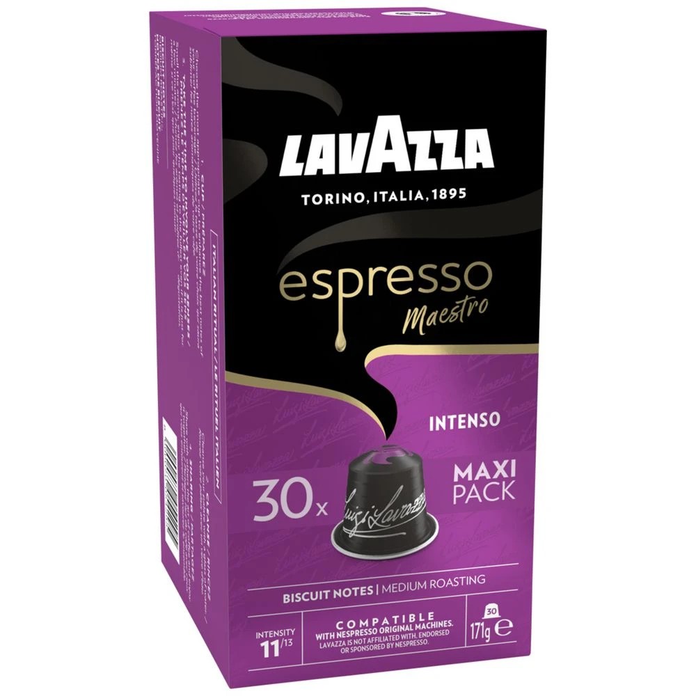 1 Lavazza Nespresso Compatible Coffee Capsule Intenso 30 Pack, 1 of 3