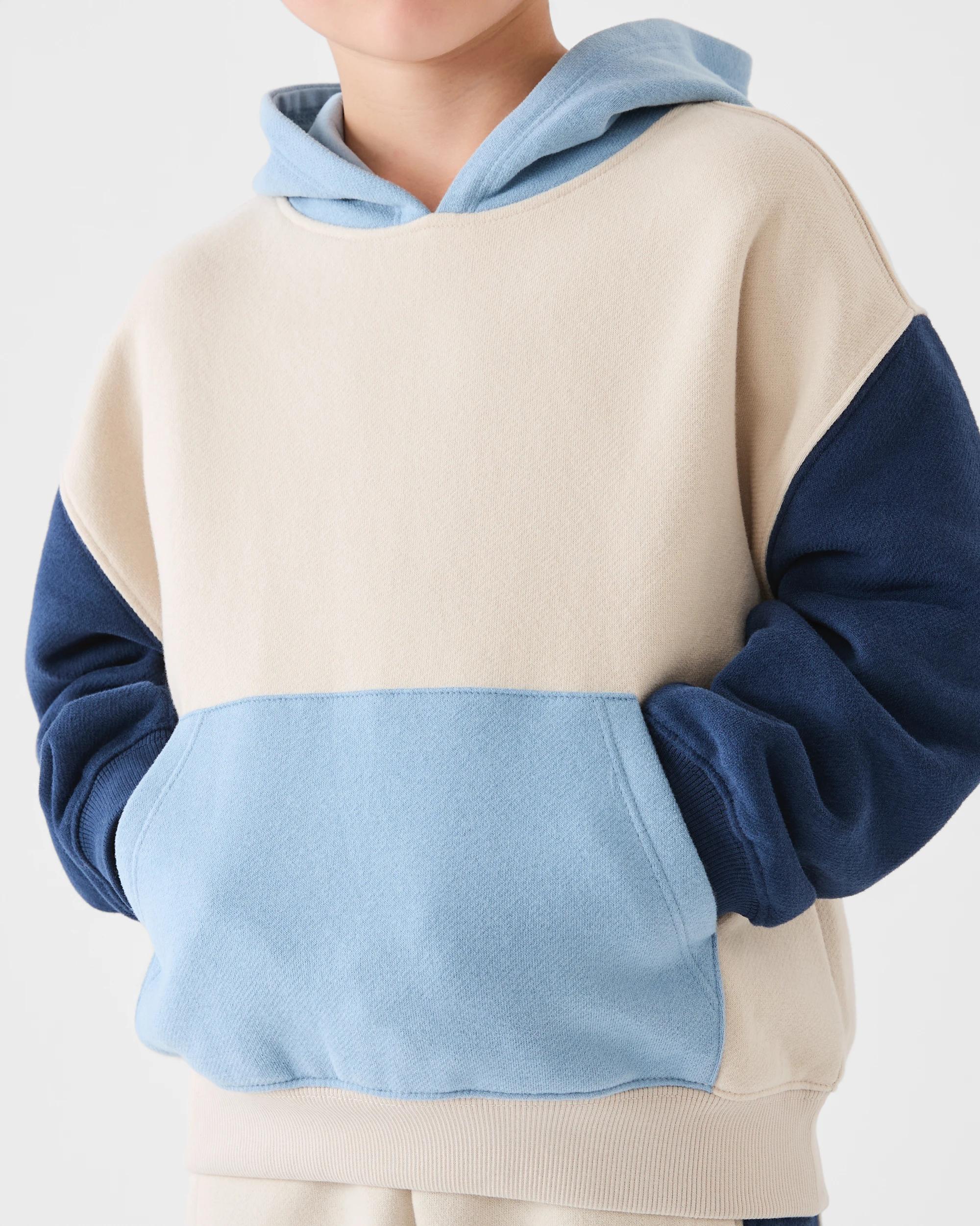 4 Colour Block Hoodie Pmc Chalk, 4 of 6