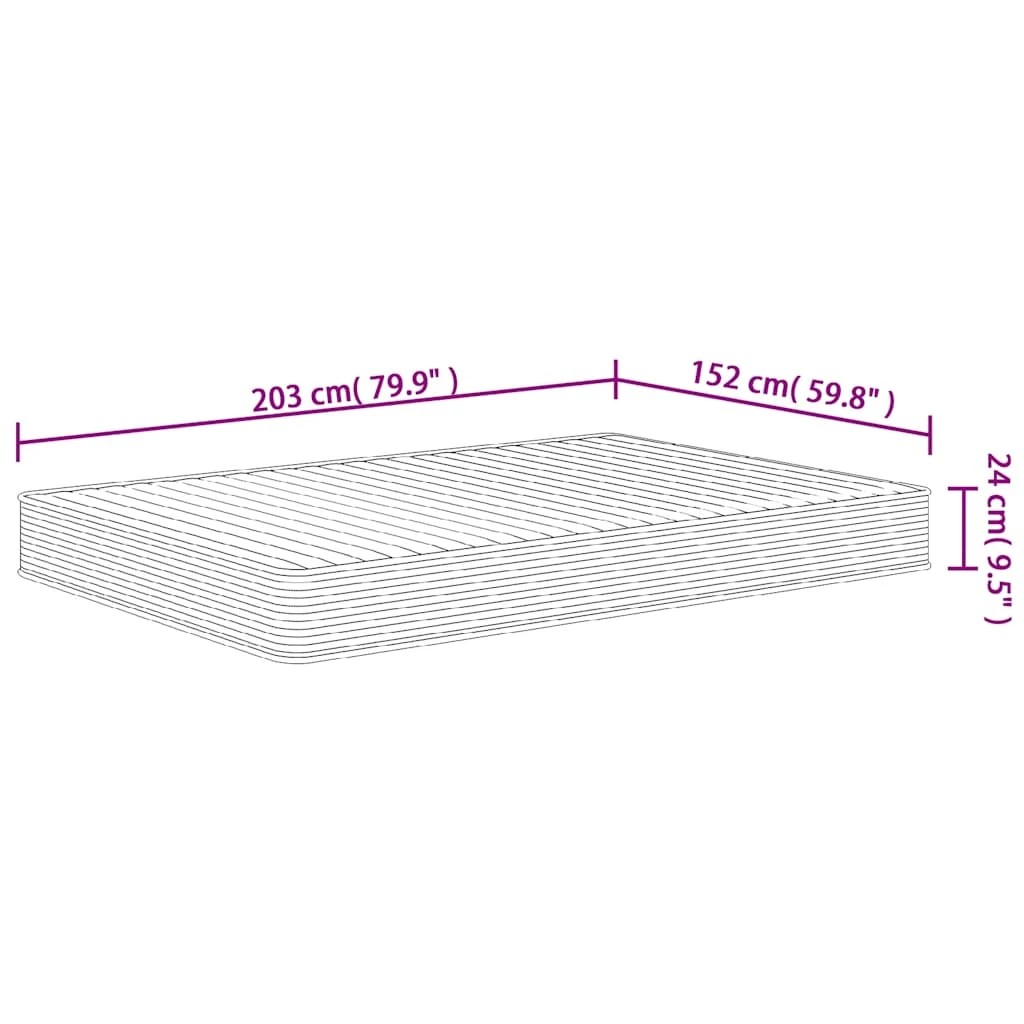 9 Vidaxl Mattress - White - Queen Bed - White, 9 of 9