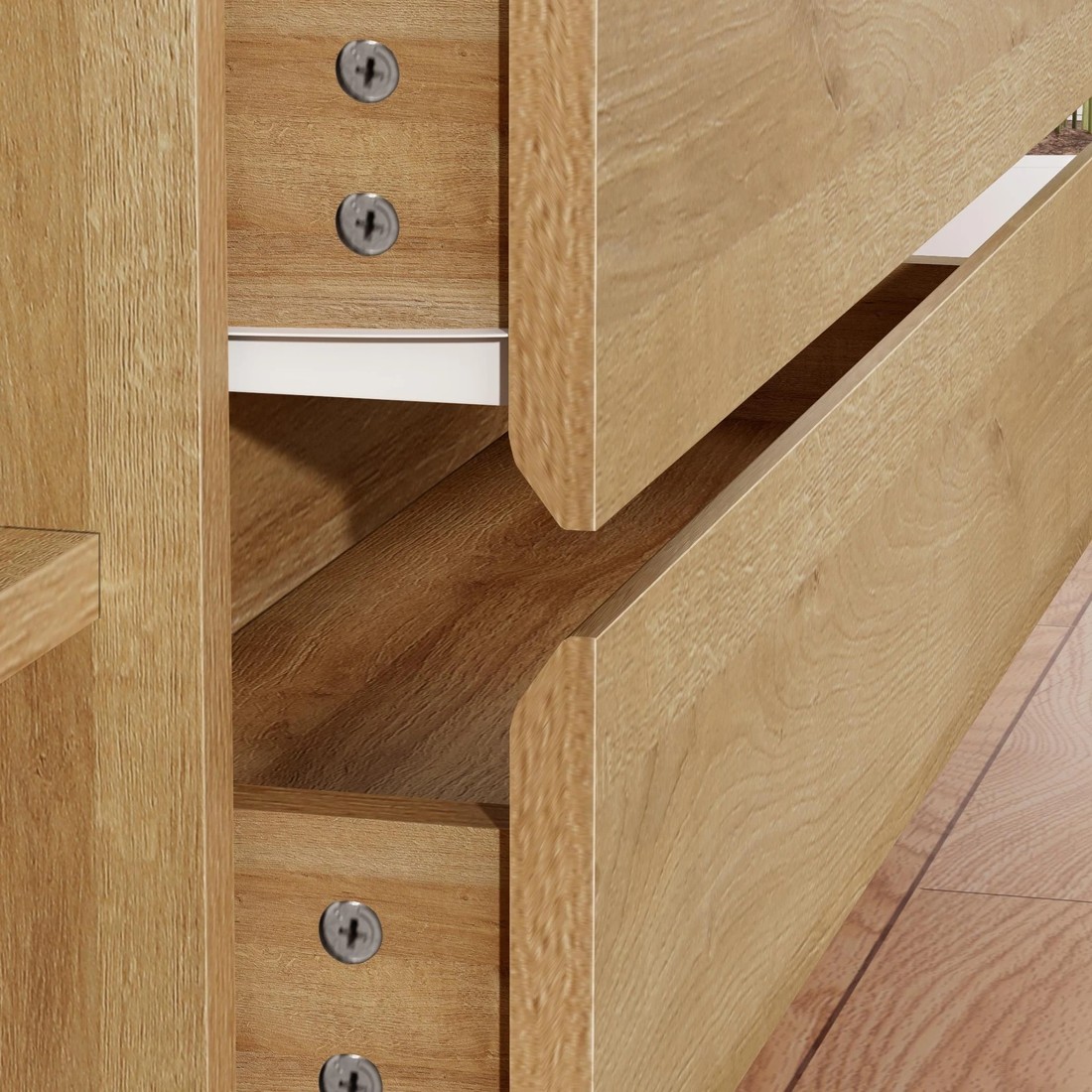 6 Alfordson Entertainment Unit TV Cabinet Stand Storage Drawer 180cm - Oak, 6 of 10