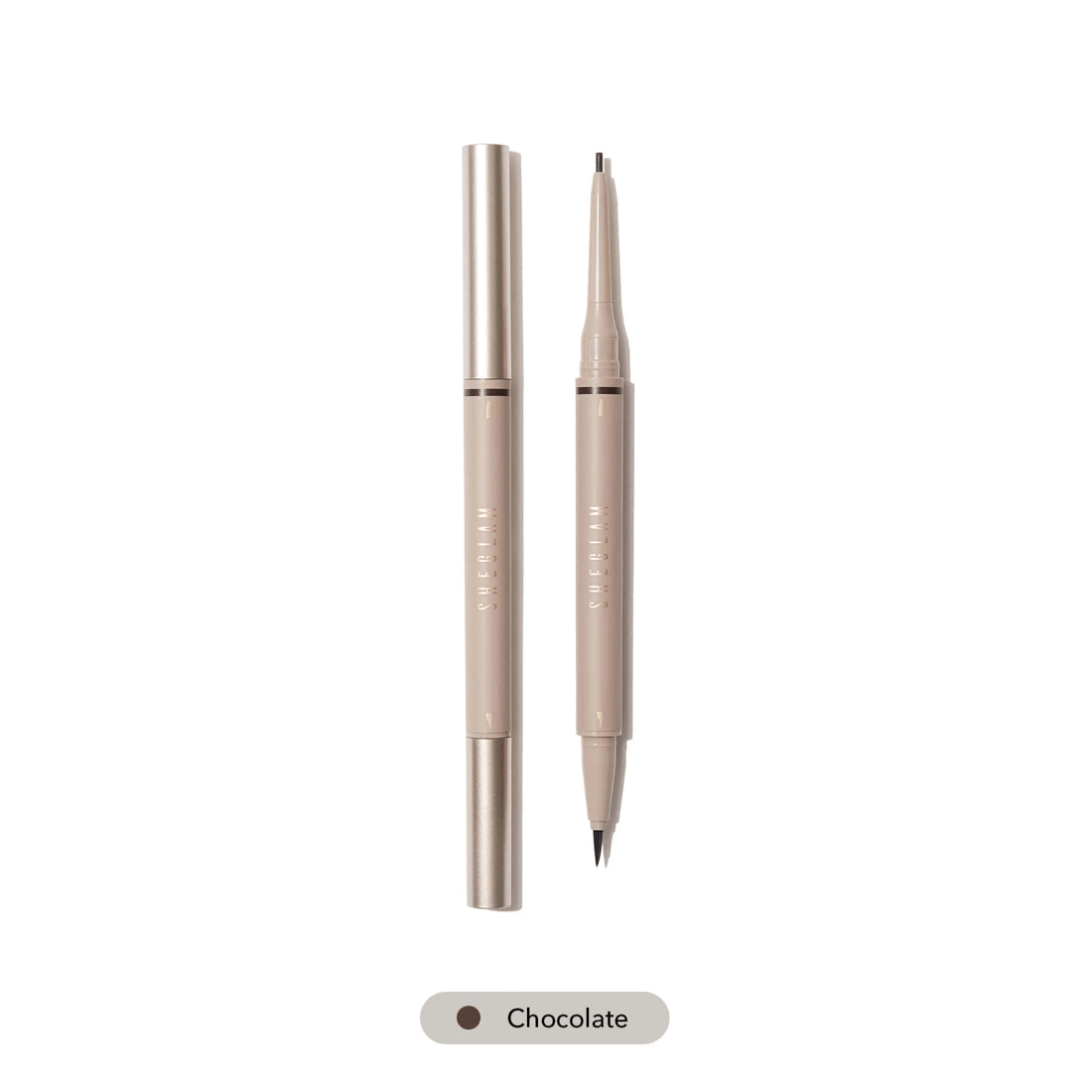 1 SHEGLAM Brows on Demand 2-in-1 Brow Pencil - Chocolate, 1 of 5