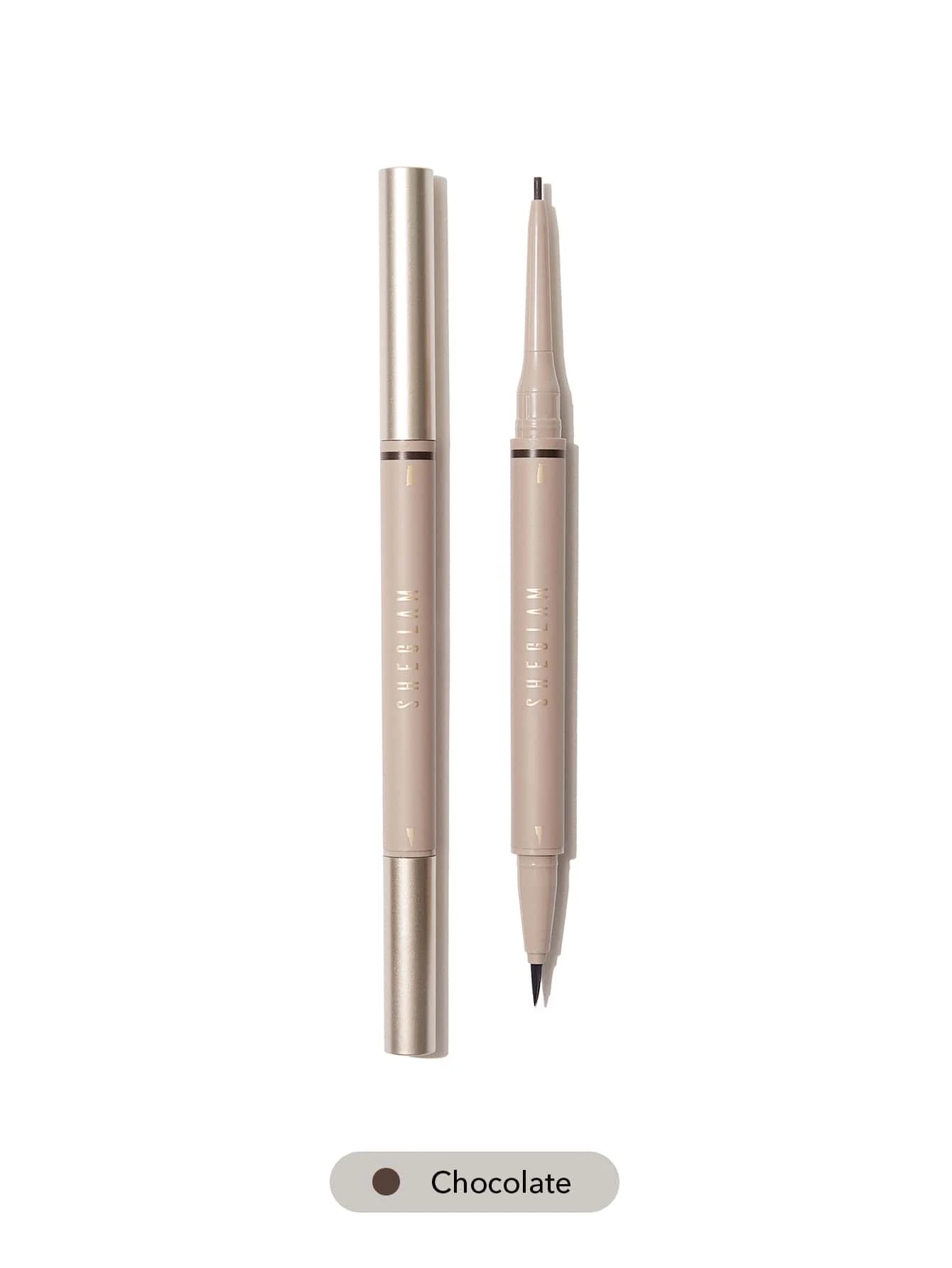 1 SHEGLAM Brows on Demand 2-in-1 Brow Pencil - Chocolate, 1 of 5