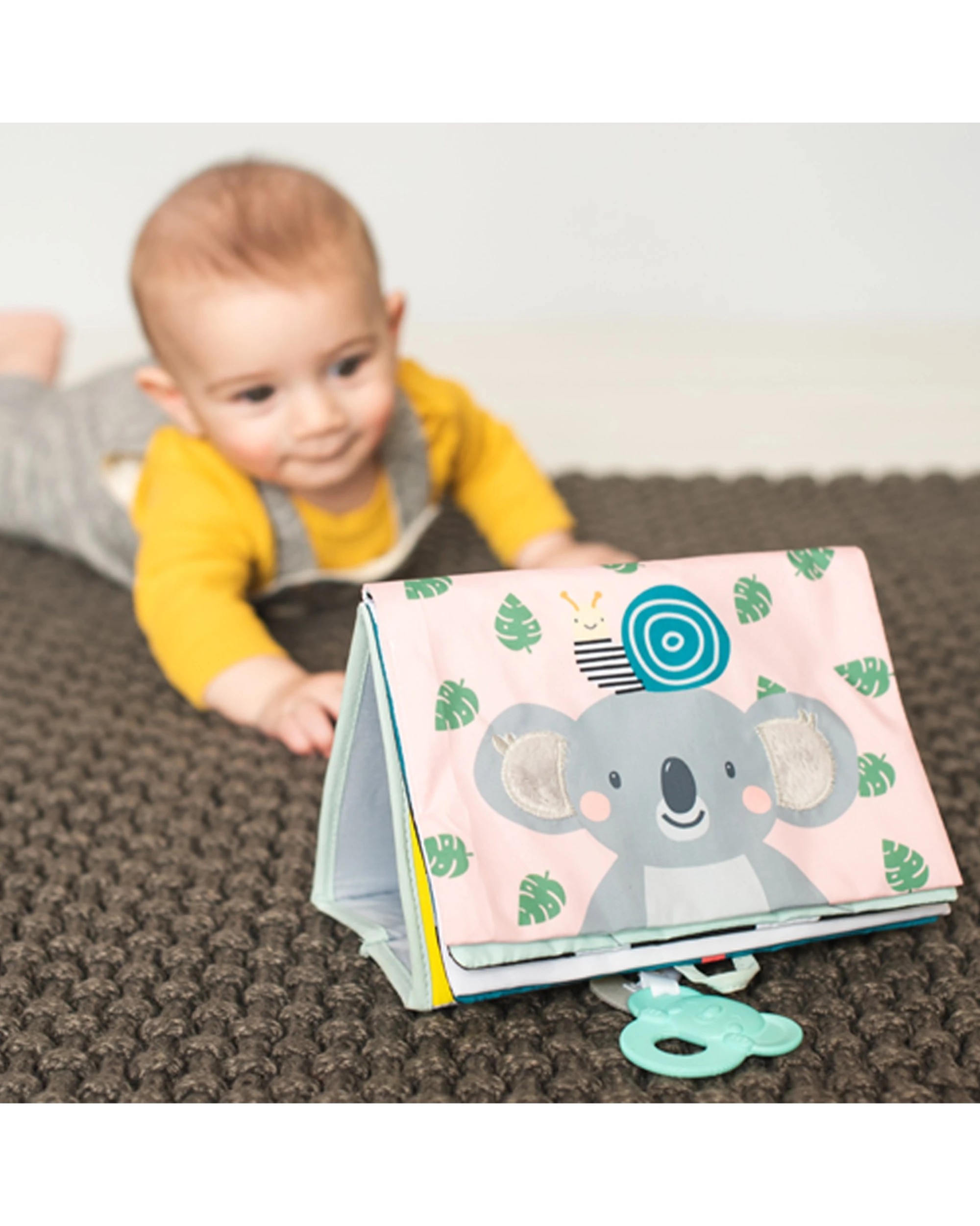 4 Taf Toys Tummy-Time Book Baby Sensory Crinkle Mirror Koala Teether - Multi, 4 of 5