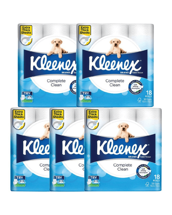 Kleenex Complete Clean Toilet Tissue 90 Pack