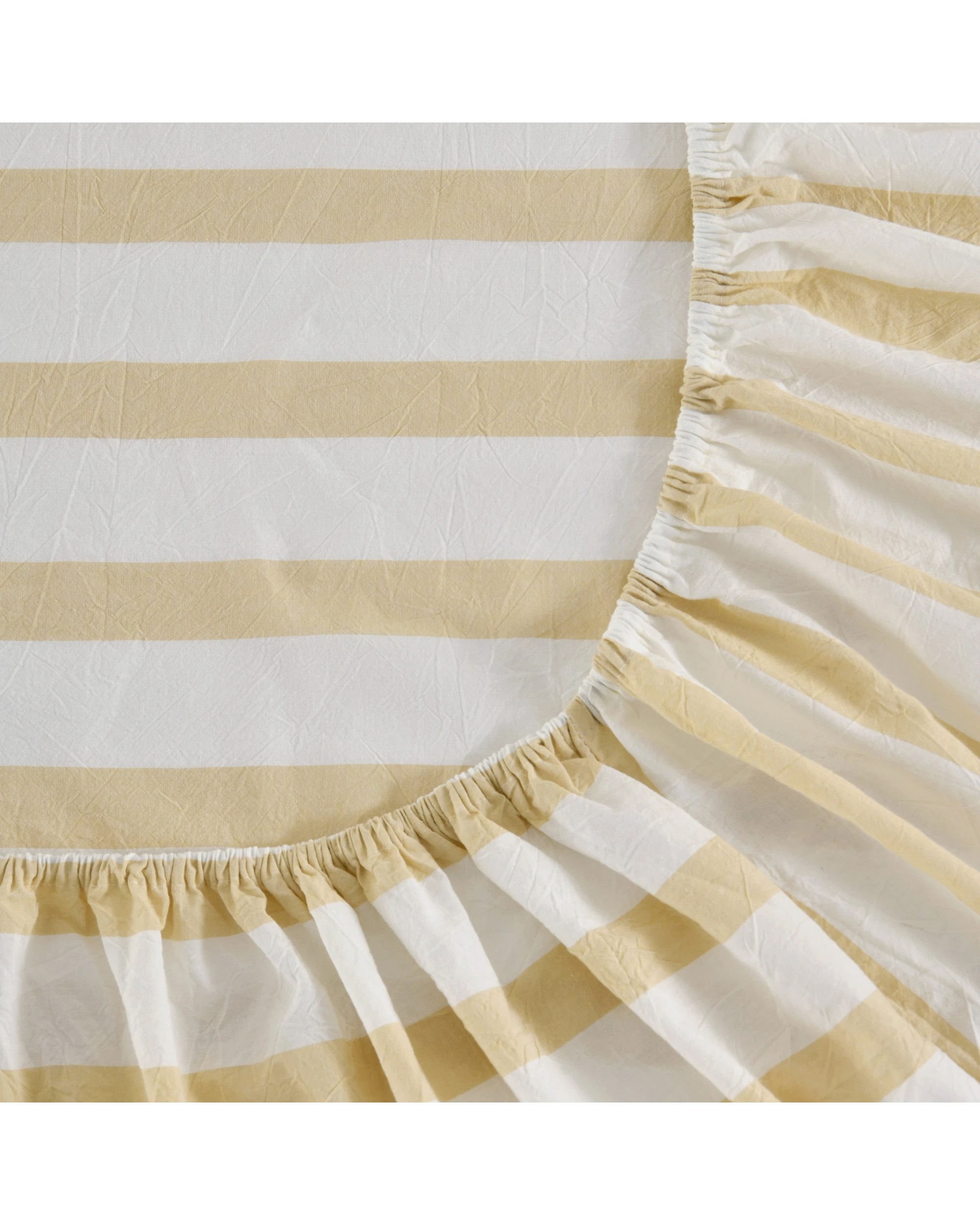 4 Dreamaker Cove Yarn Dyed Washed Cotton Striped Sheet Set - Single Bed - Sand, 4 of 7