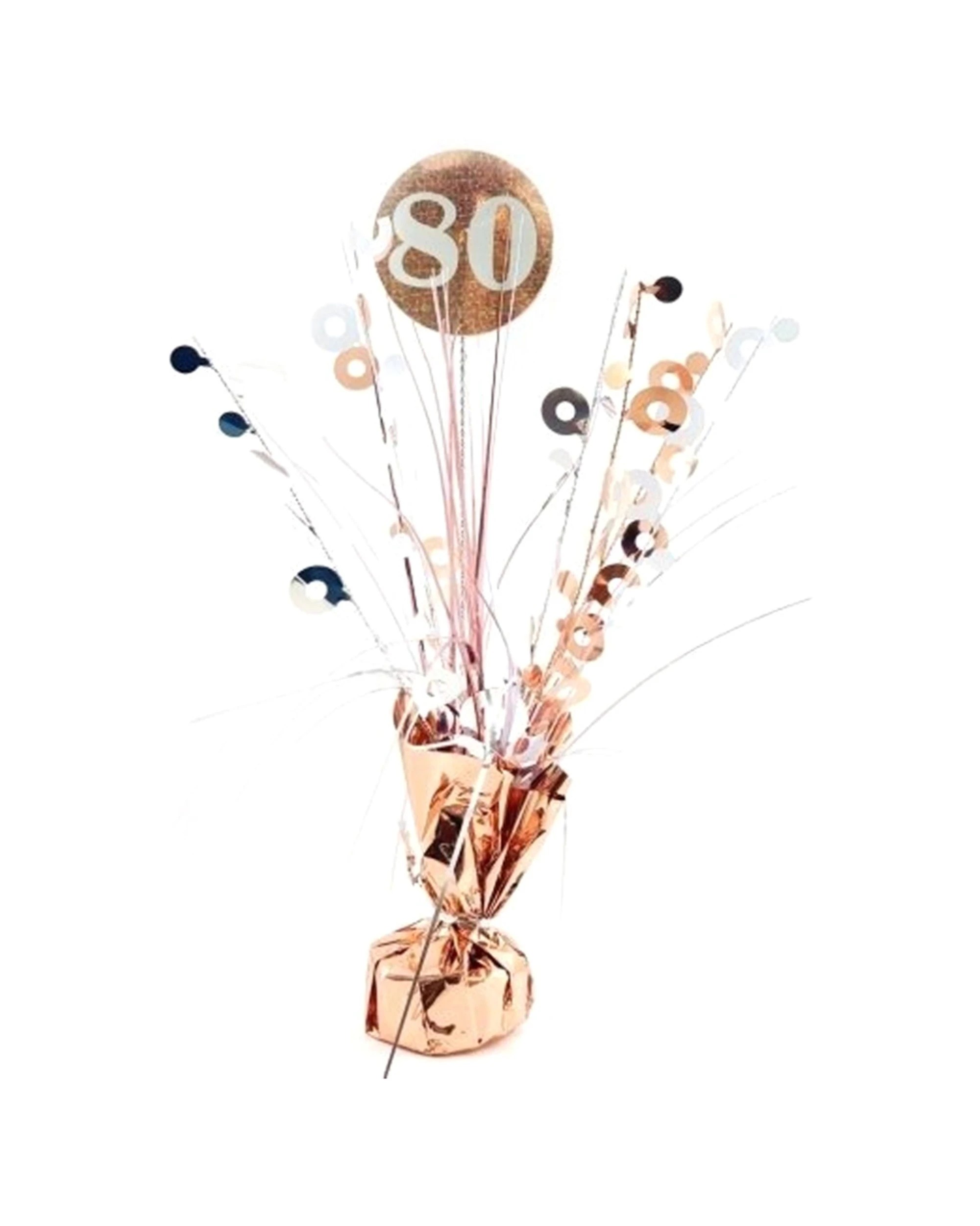 1 Alpen Centrepiece Weight Table Deco 80th Birthday Party Decoration Rose - Gold, 1 of 1