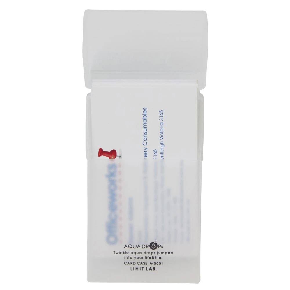 4 Aqua Drops Business Card Case 50 Capacity Clear, 4 of 5