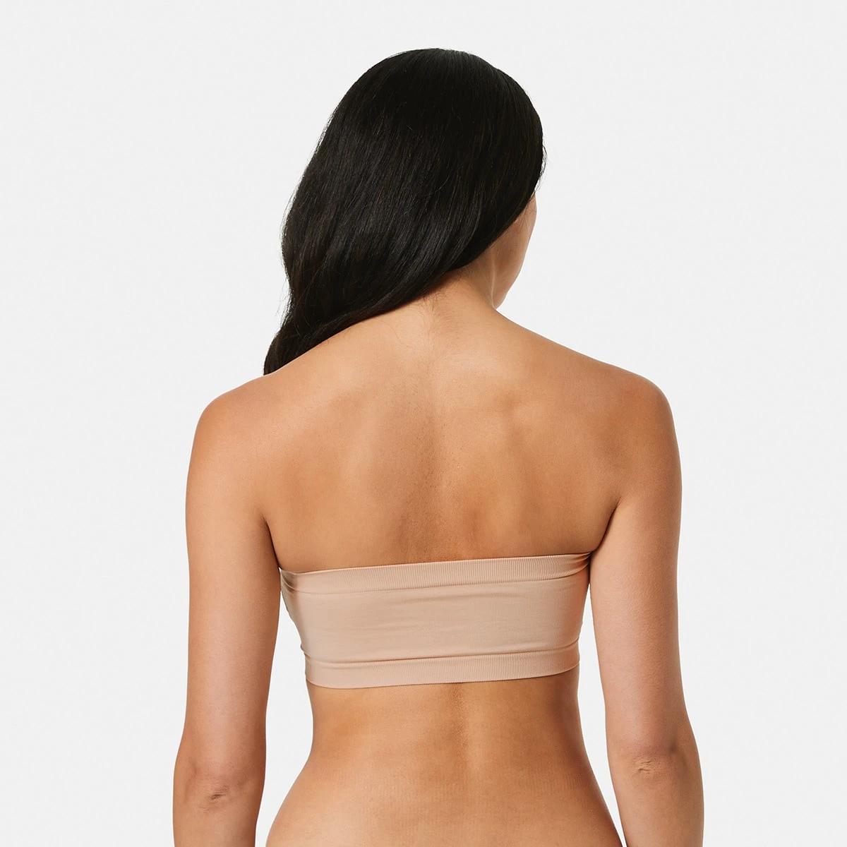 5 2 Pack Seamfree Bandeau BLACK, BEIGE, 5 of 7