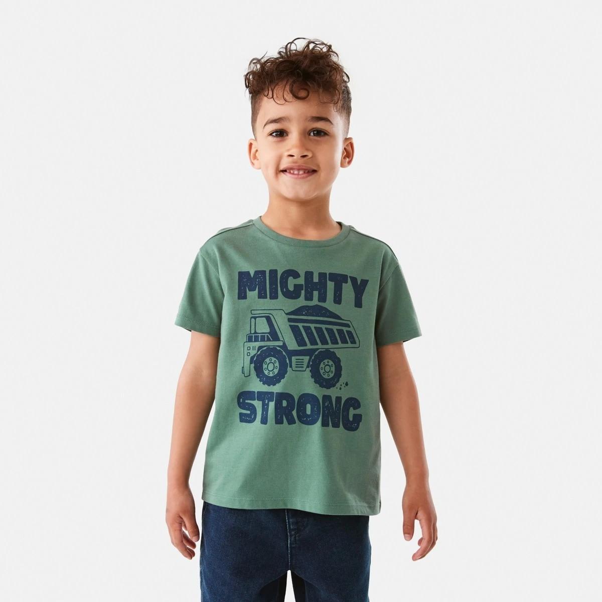 1 Chest Print T-shirt Grn Truck, 1 of 8
