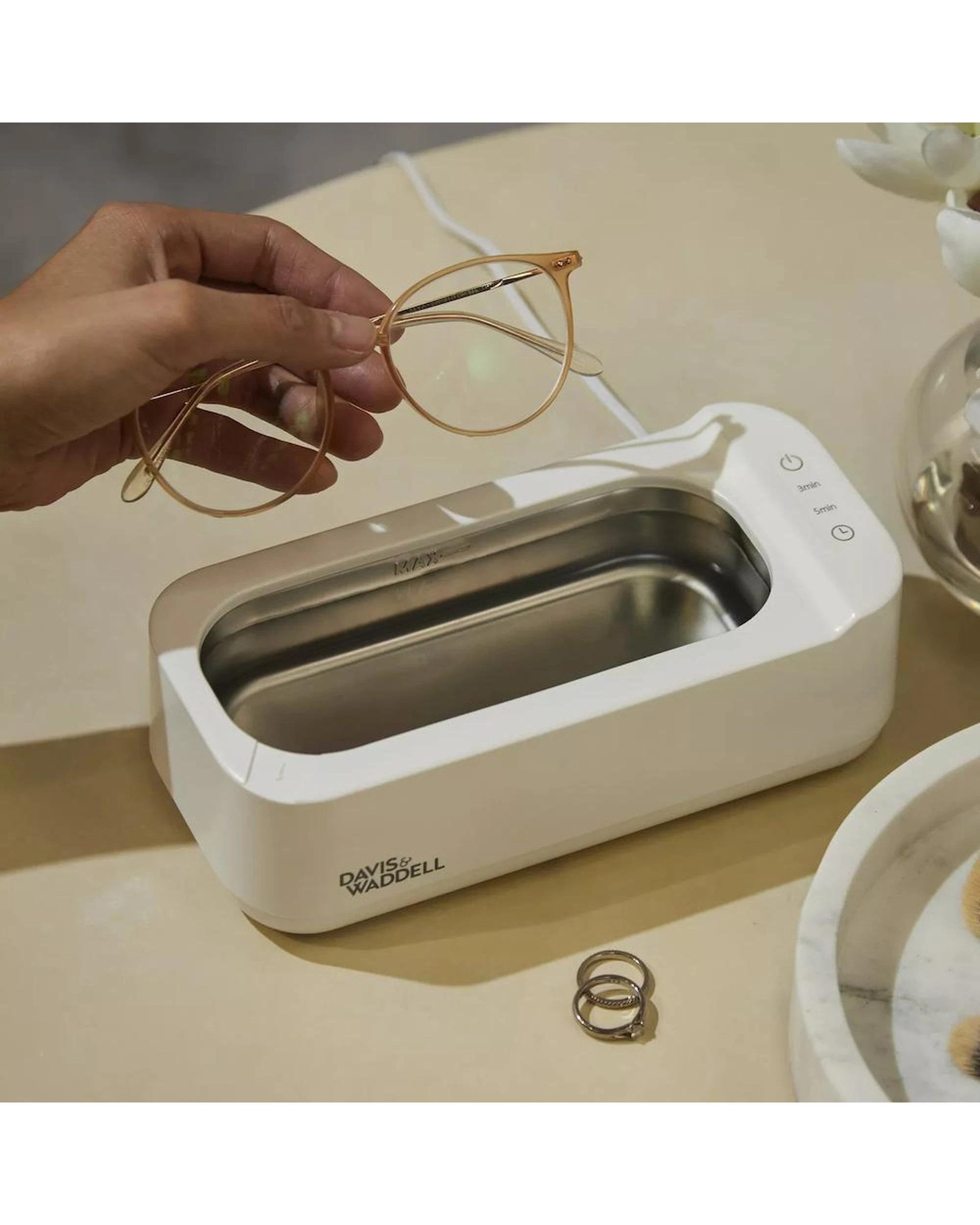 5 Davis & Waddell Electric Ultrasonic MultiPurpose Jewellery Cleaner 400ml  White - White, 5 of 9