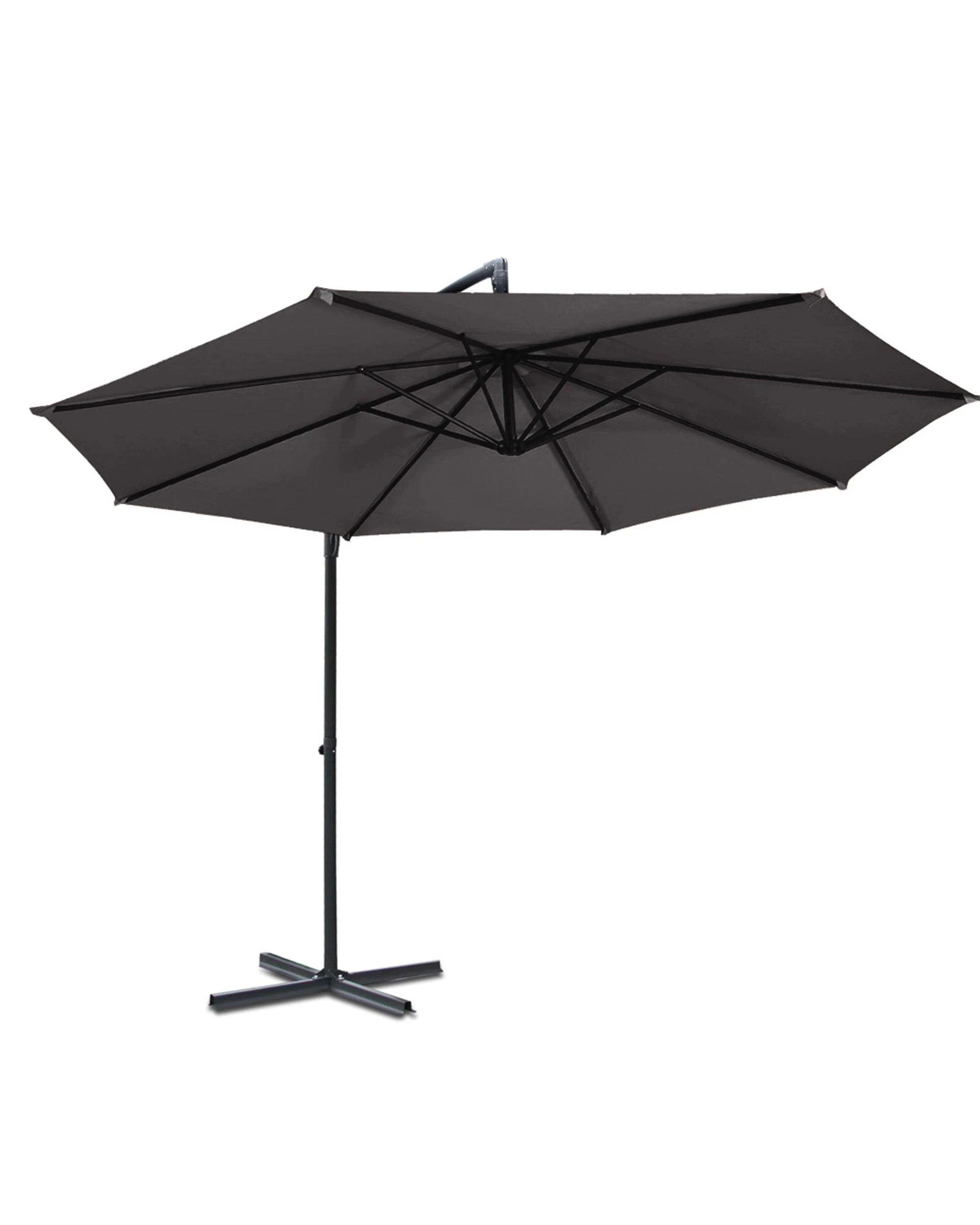3 Instahut 3m Outdoor Umbrella Cantilever Beach Garden Patio - Charcoal, 3 of 5