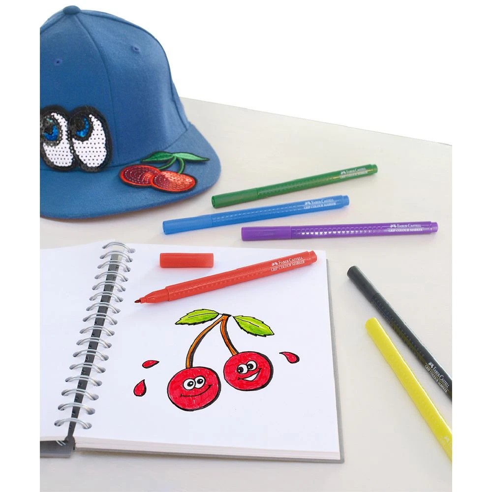 5 Faber-Castell Grip Triangular Coloured Markers 10 Pack, 5 of 5