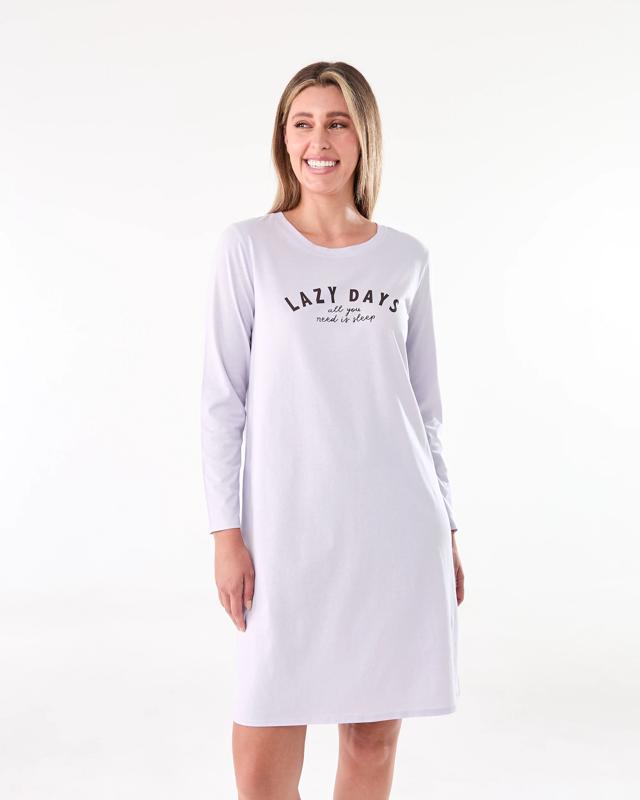 Cotton Long Sleeve Print Knit Nig