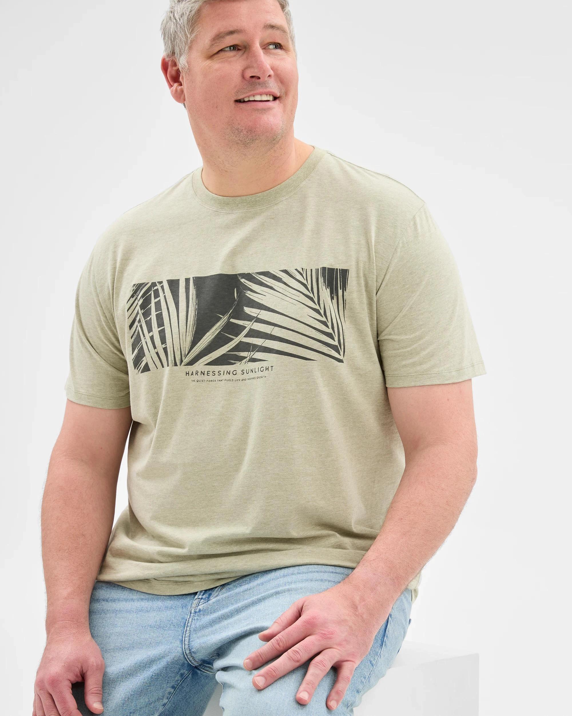 1 Target Man Plus Plus Size Australian Cotton Rich T-Shirt SEA GRASS, 1 of 5