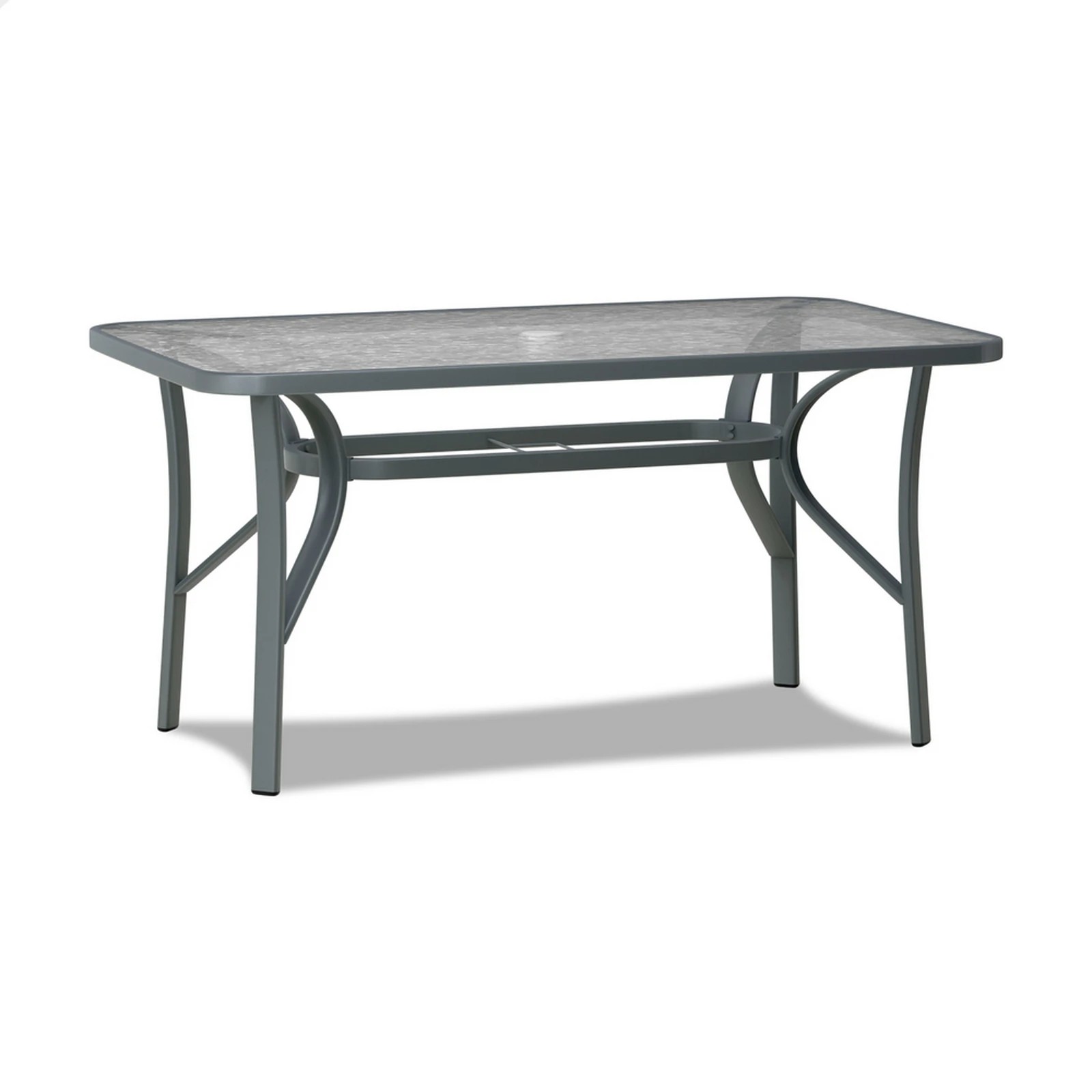 1 Alfordson Outdoor Furniture Patio Dining Table Garden 120CM X 70CM Glass - Grey, 1 of 9