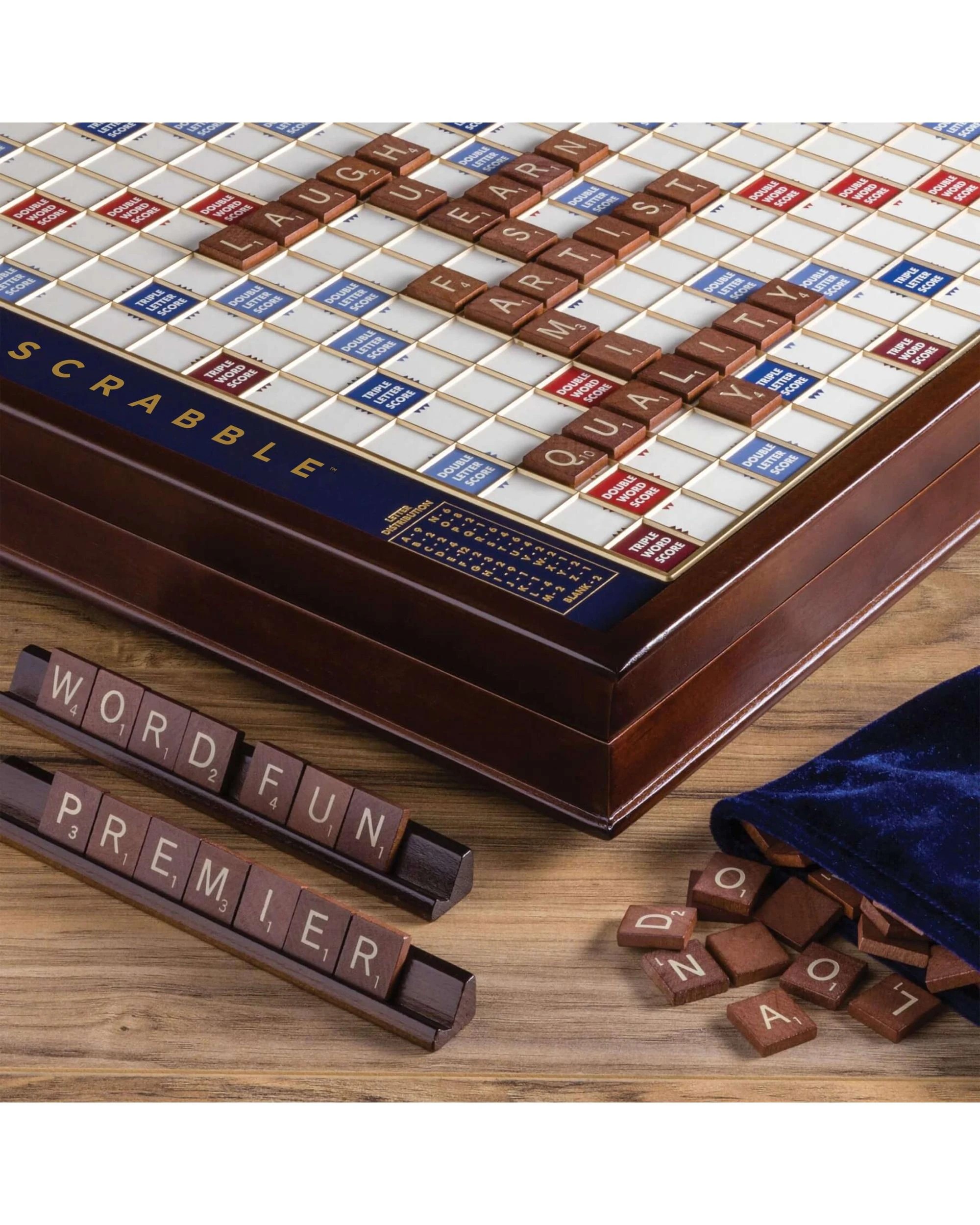 4 Scrabble Deluxe Edition Board Game, 4 of 6