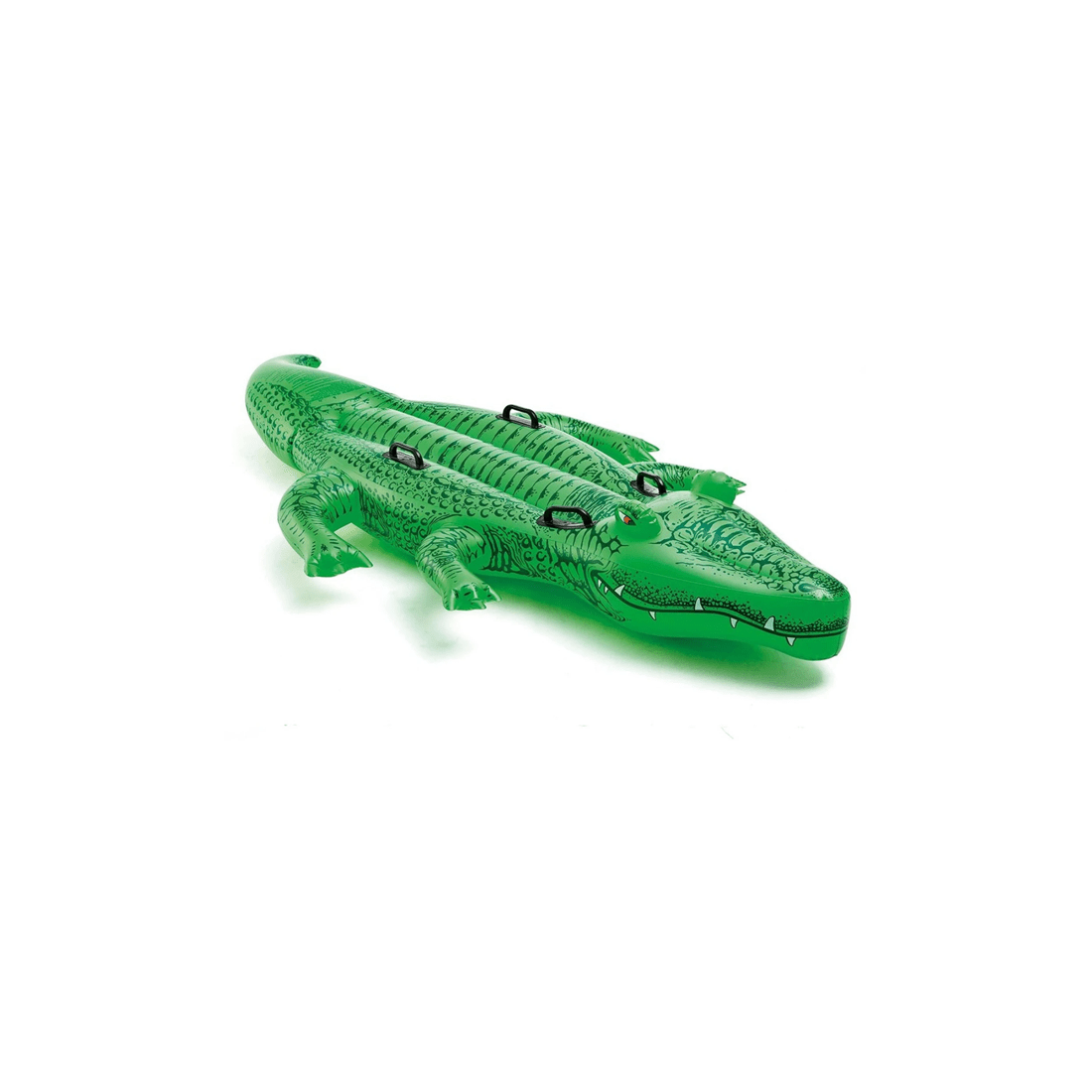 1 Intex 203cm Inflatable Crocodile Ride On Kids Water Toy 3 Years Plus Pool Float - Green, 1 of 2