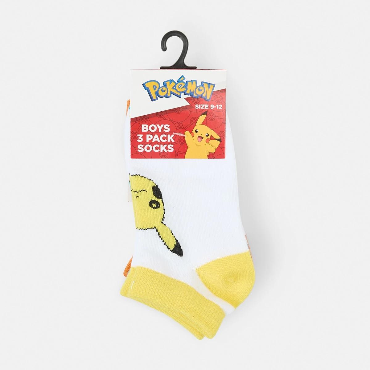 1 3 Pack Pokemon License Low Cut Socks Pokemon, 1 of 3