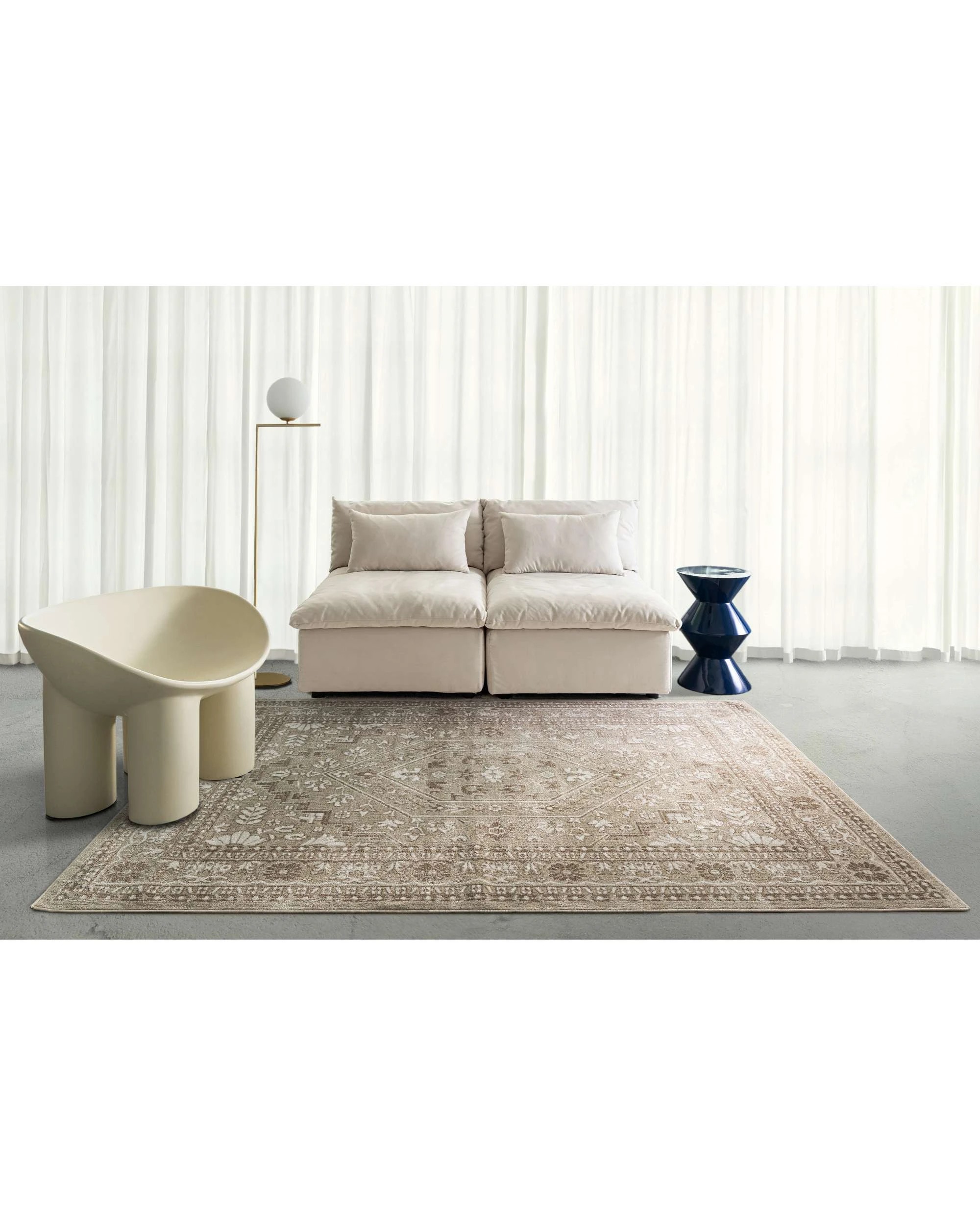 2 Loopsie Midalva Vintage Washable Rug-290cm x 200cm - Brown, 2 of 8
