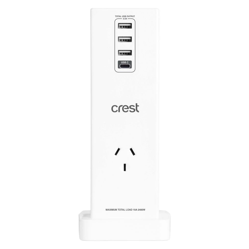3 Crest 4-Port USB/Outlet Charging Station + Headphone Stand, 3 of 6