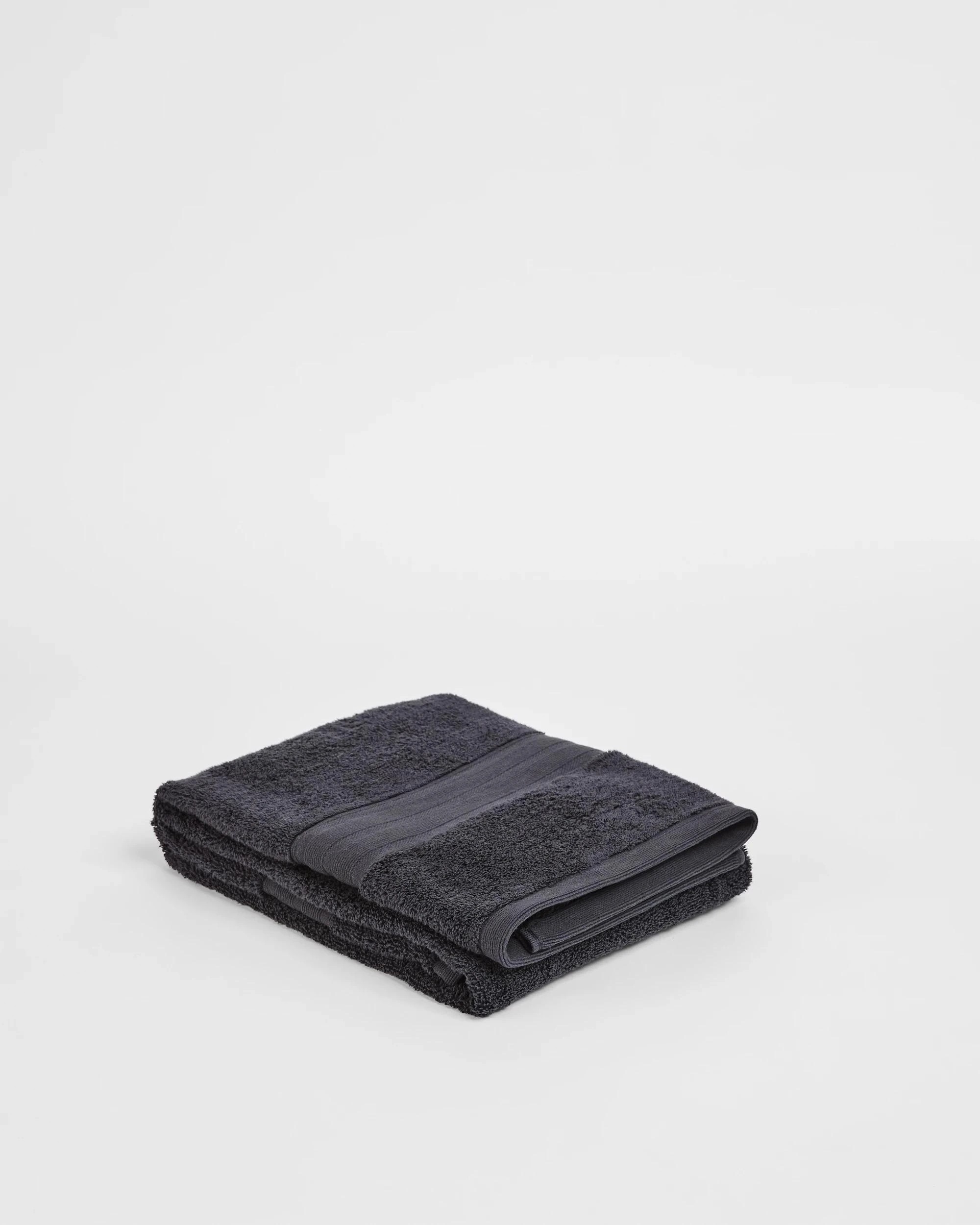 1 Grandeur Australian Cotton Bath Towel - Black, 1 of 3