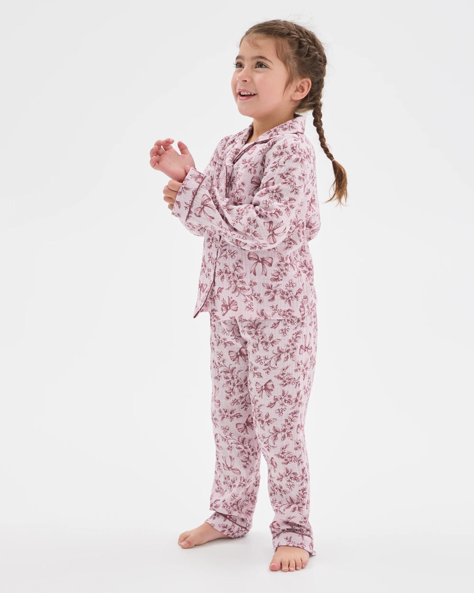 1 Target Kids Family Matching Australian Cotton Mini Me Double Cloth Pyjama Set PURPLE LILAC, 1 of 6