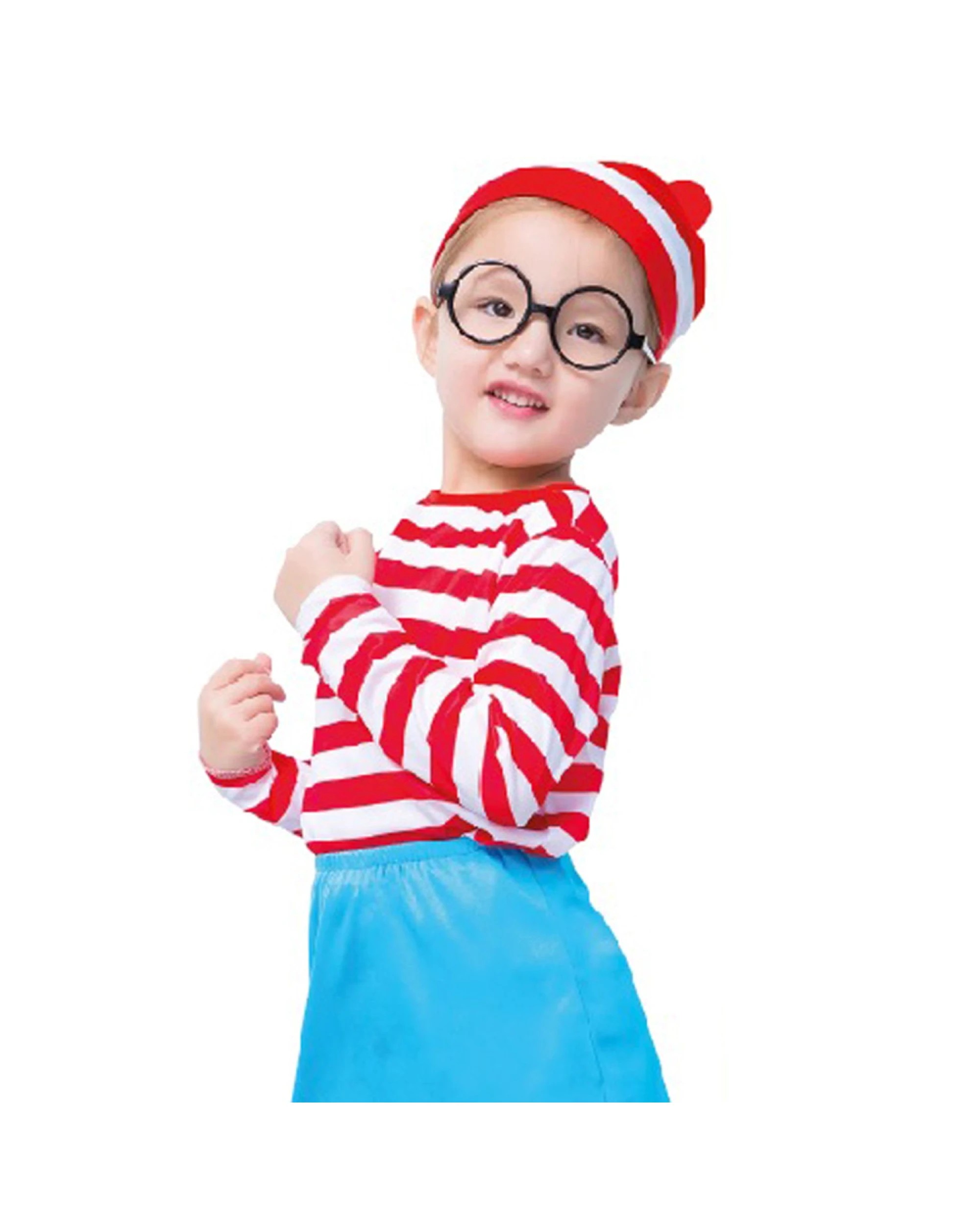 3 BR Costumes Girls' Striped Costume Set with Party Hat and Top, 3 of 5