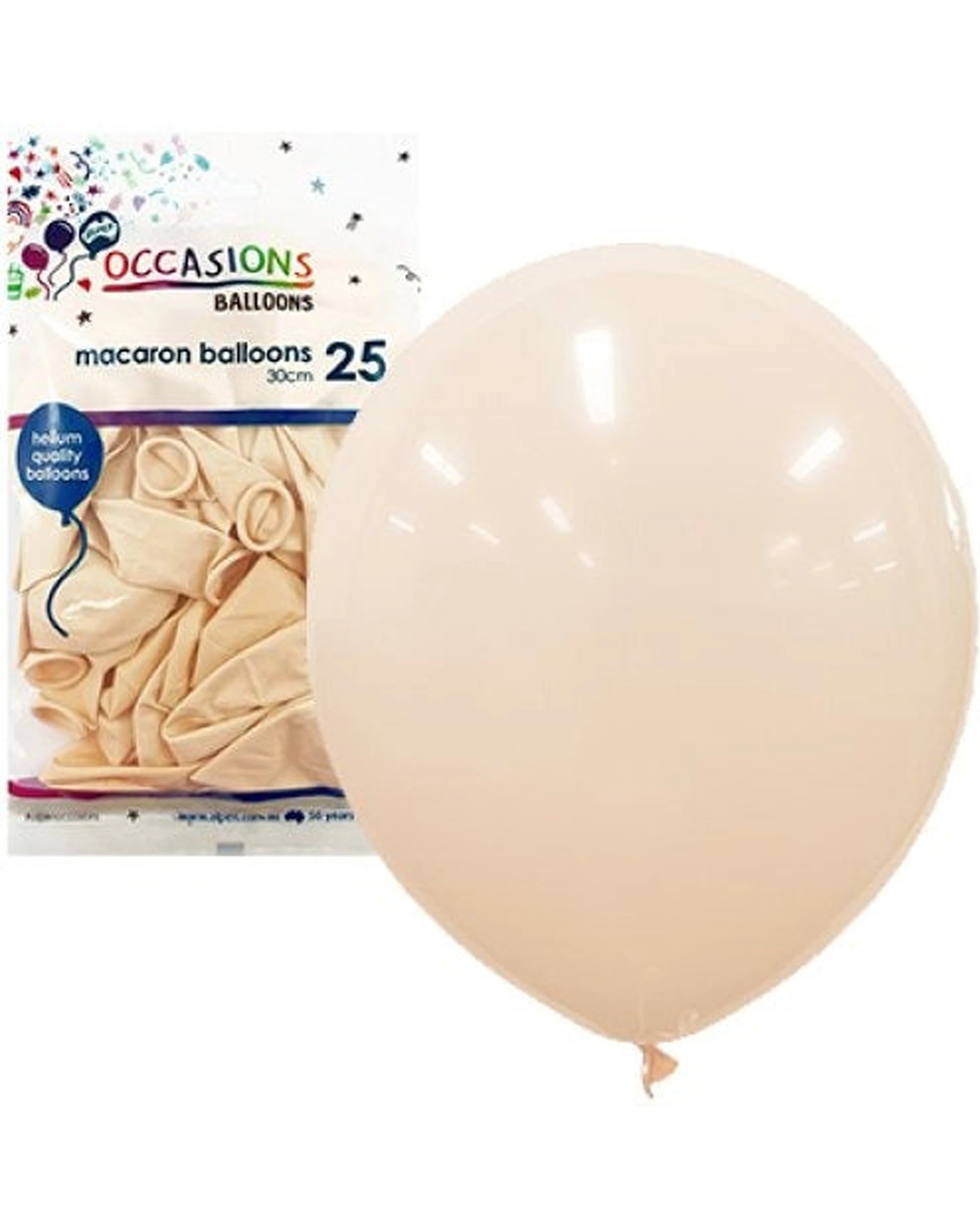 1 Alpen 25pc Latex Balloons Party Decorations 30cm Peach - Beige, 1 of 1