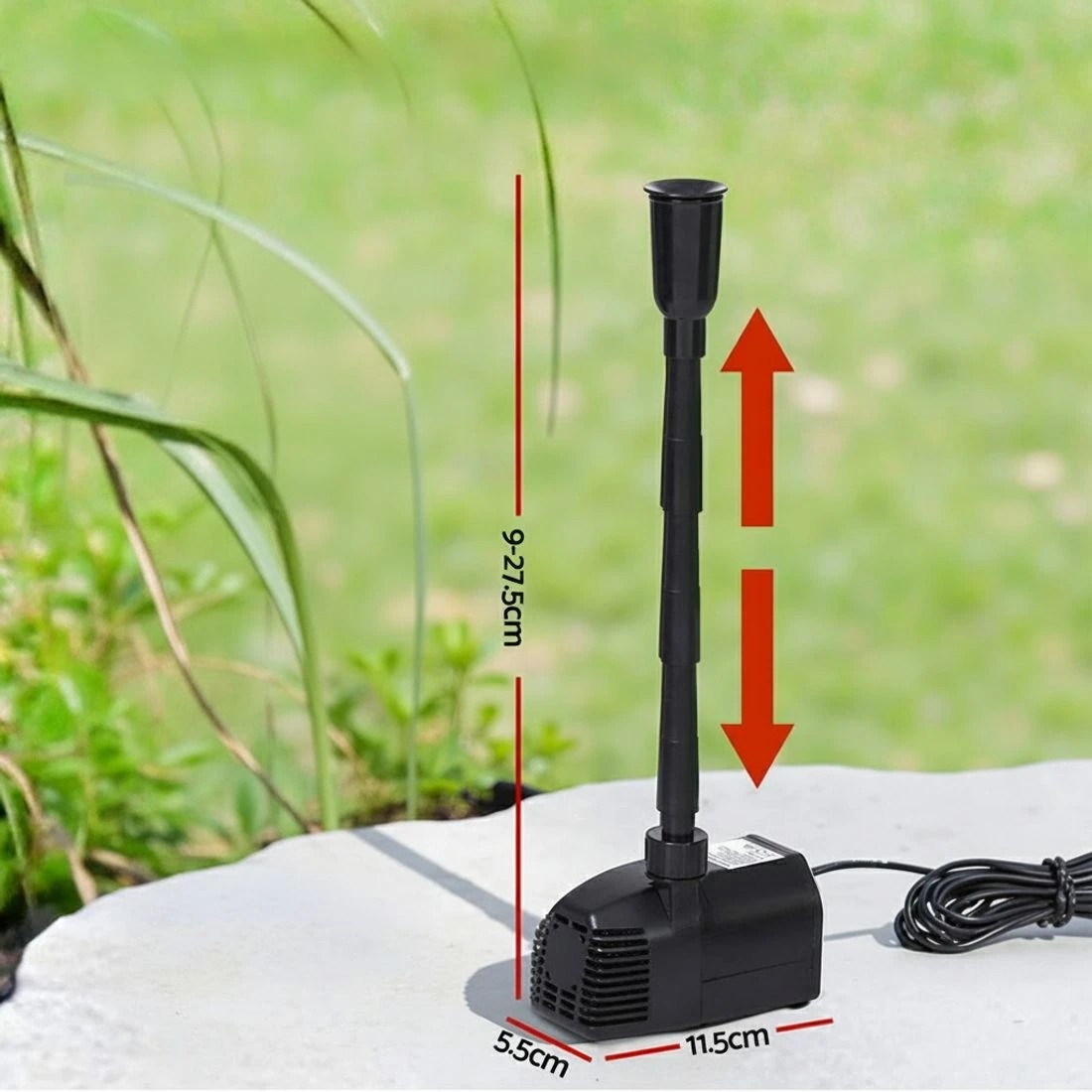 5 Gardeon Solar Pond Pump Submersible Water Fountain Kit with 2 Panels 1600L/H - Black - Black, 5 of 8