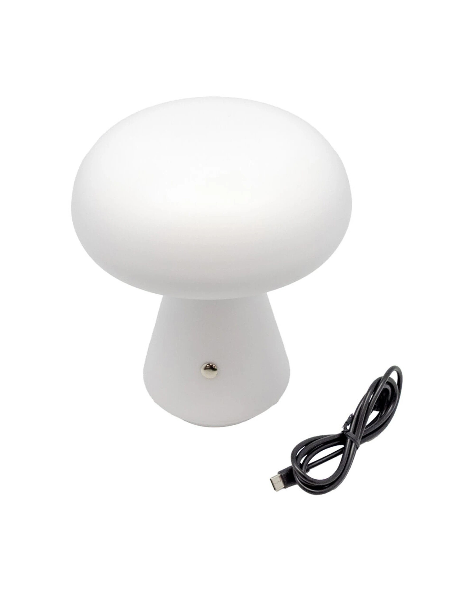 3 Boyle 2PK Rechargeable LED Table Lamp Mushroom Shape Battery 16x16x18cm - White, 3 of 7