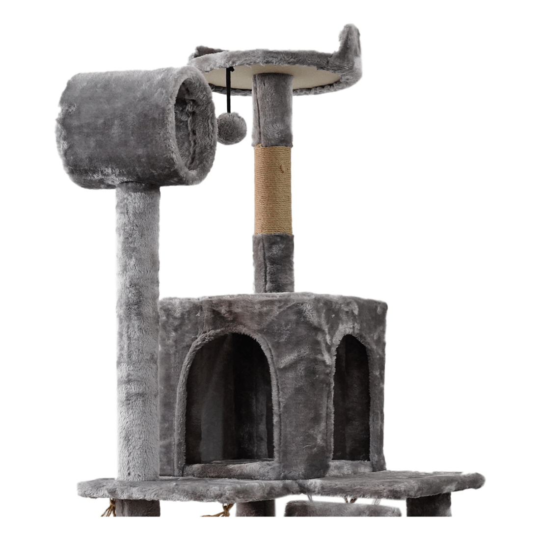 1 Furtastic 135cm Cat Tree Scratching Post - Silver Grey, 1 of 4