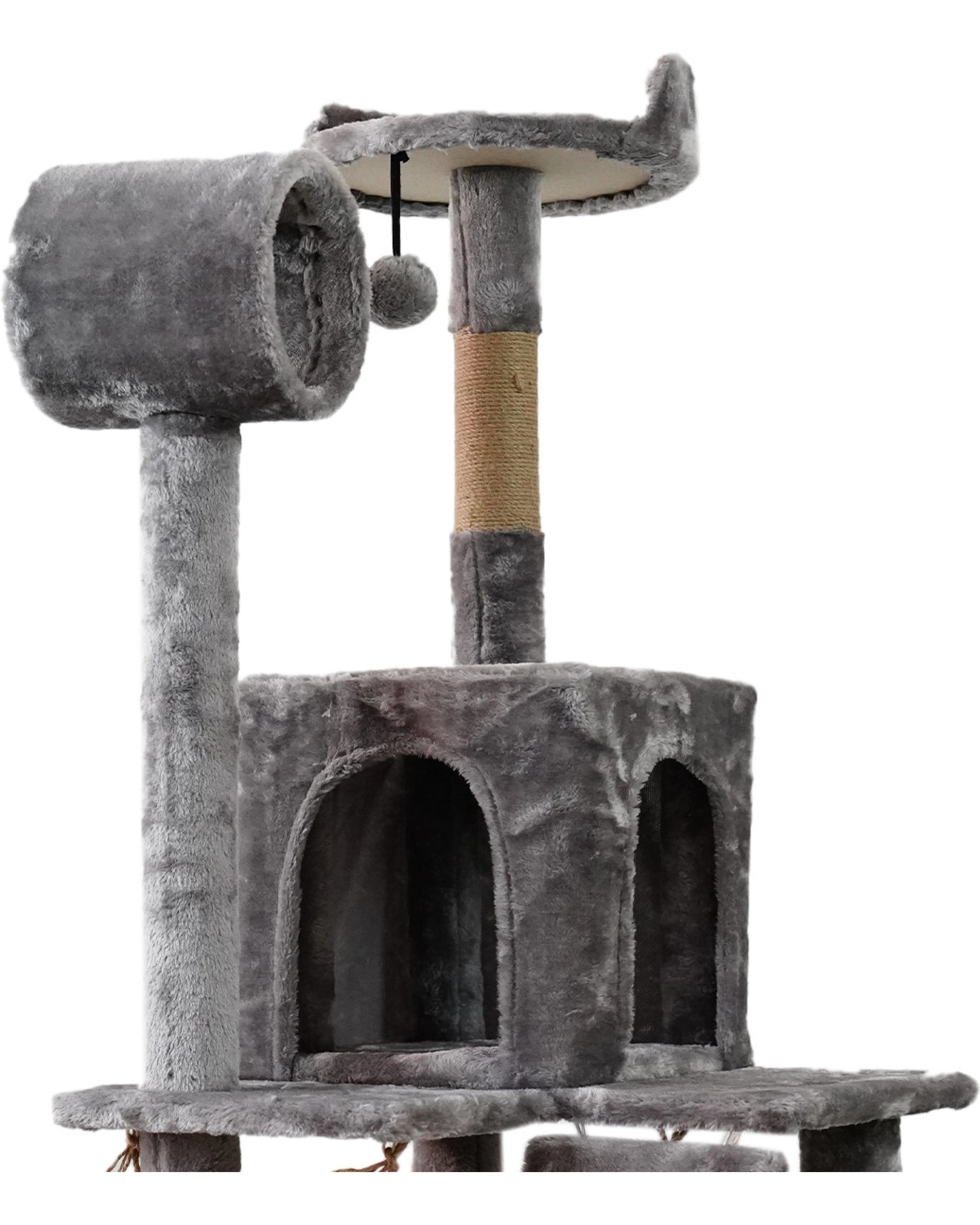 1 Furtastic 135cm Cat Tree Scratching Post - Silver Grey, 1 of 4