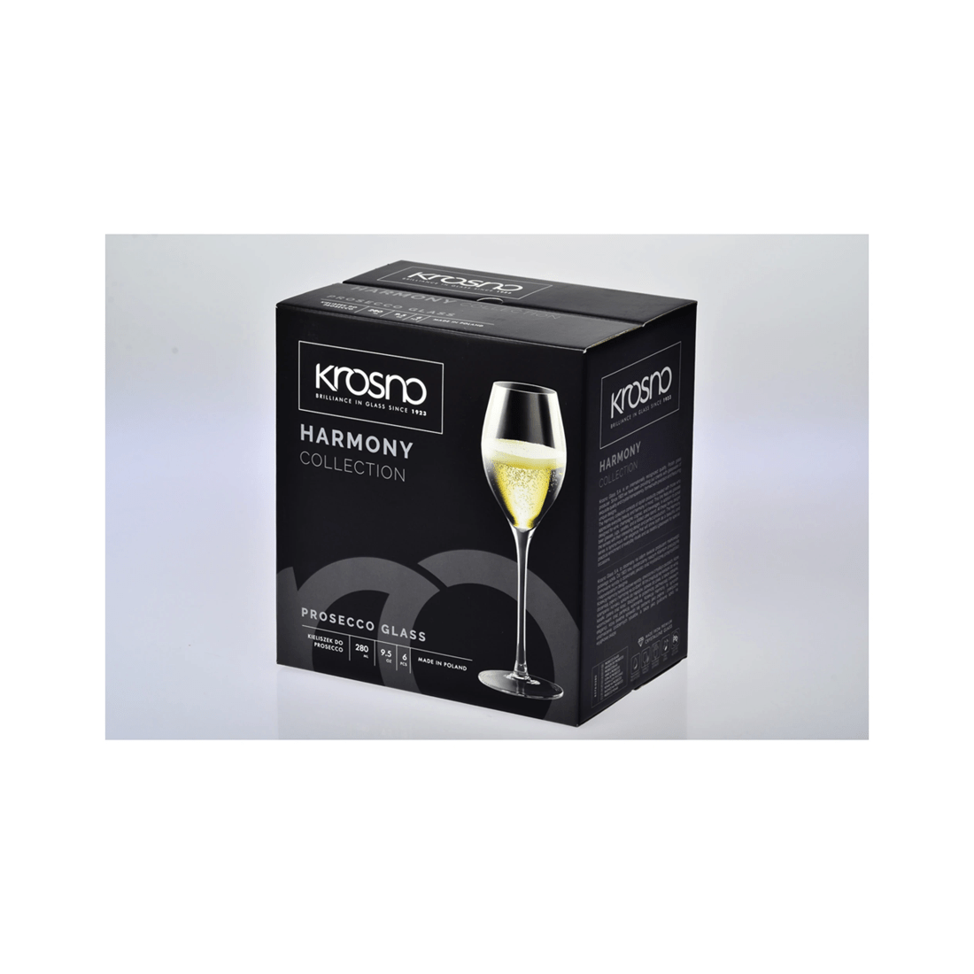 3 Krosno Harmony 6pc Prosecco Wine Glass Set 300ml Drinkware Set Barware
 - Plain, 3 of 5